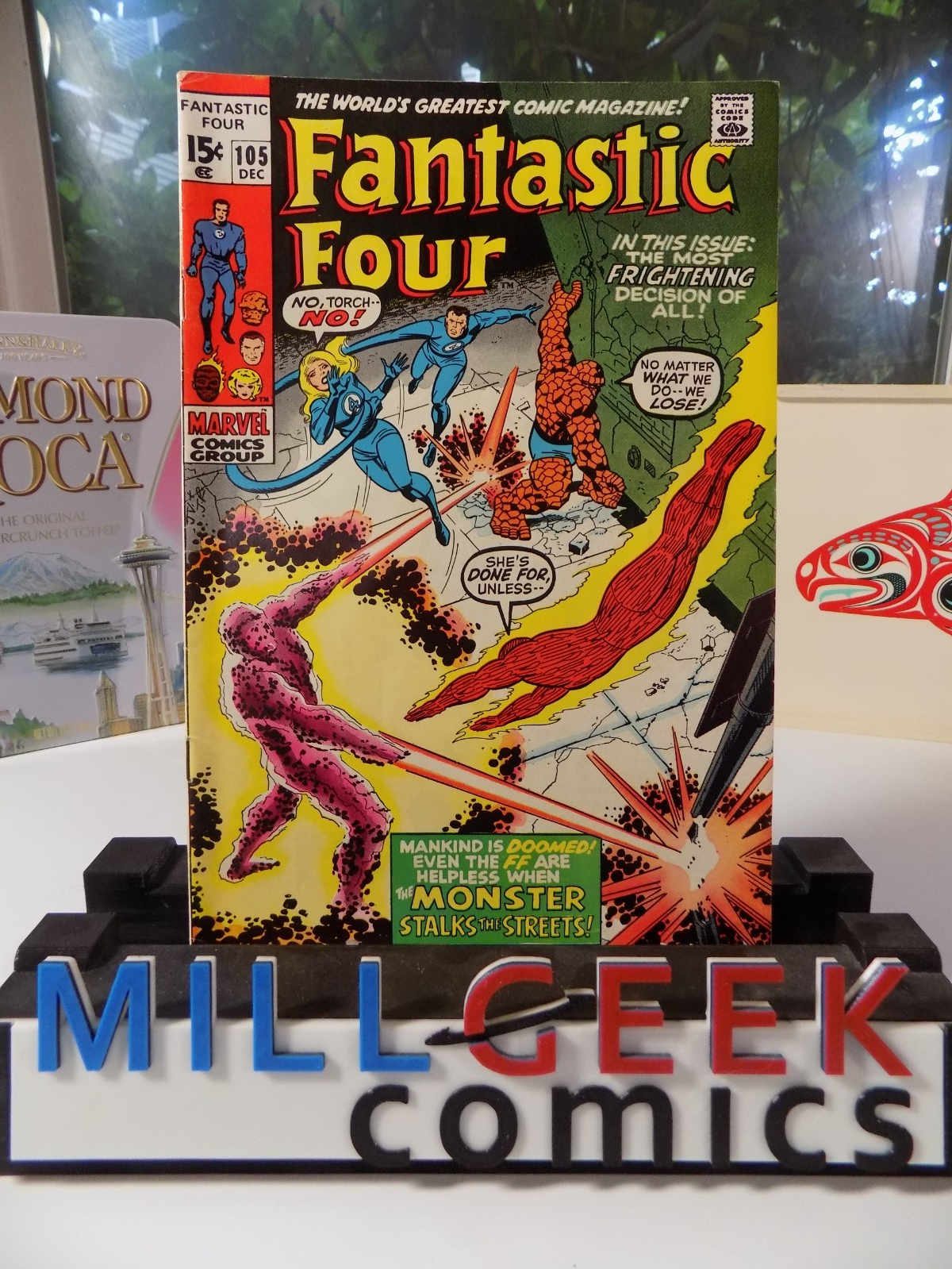 Fantastic Four #105 Marvel Comic December 1970 Very Fine+