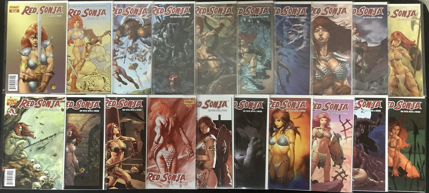 Red Sonja #1-50 + Annual #1-2 + Giant #1-2 + Cover Gallery #1 Comic Lot, See Pic