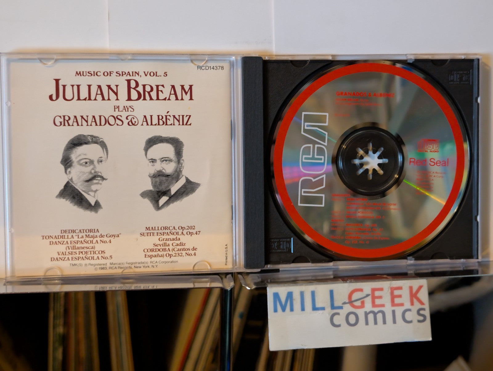 Julian Bream play Granados & Albeniz / Vivaldi Lute Concertos, 2 CD lot -JD