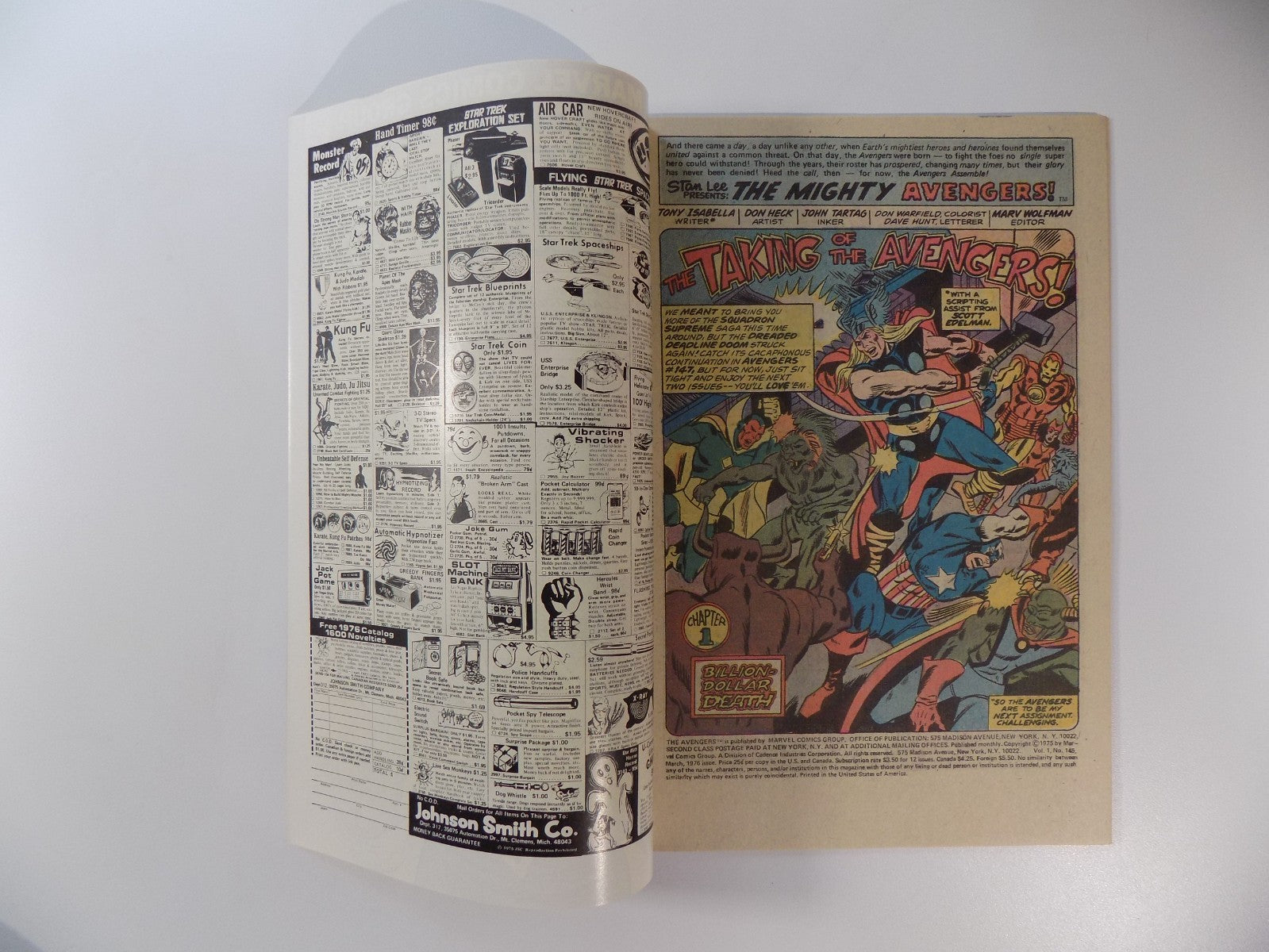 Avengers #145 Marvel Comic March 1976 Very Fine/Near Mint