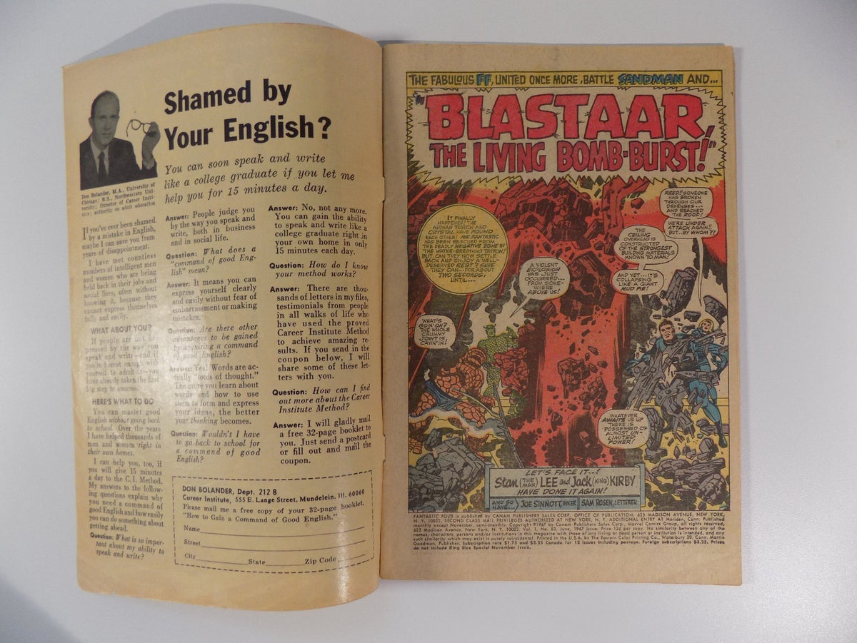 Fantastic Four #63 Marvel Comic June 1967 Fine