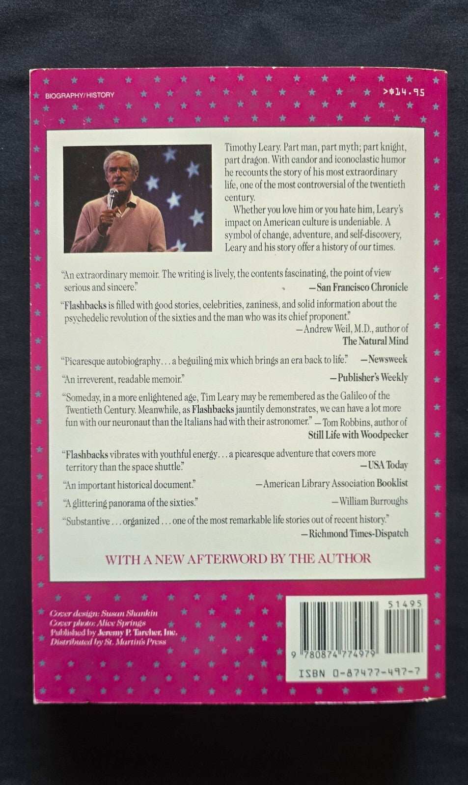 Flashbacks by Timothy Leary (1983, 1st ED Trade Paperback) JD