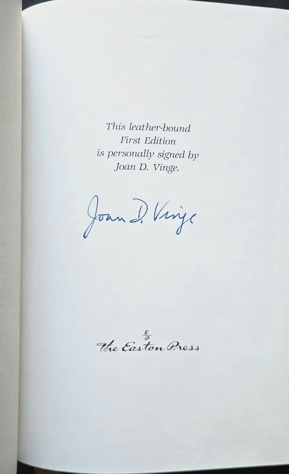 The Summer Queen By Joan D. Vinge (SIGNED, 1st Ed 1991) Easton Press - JD