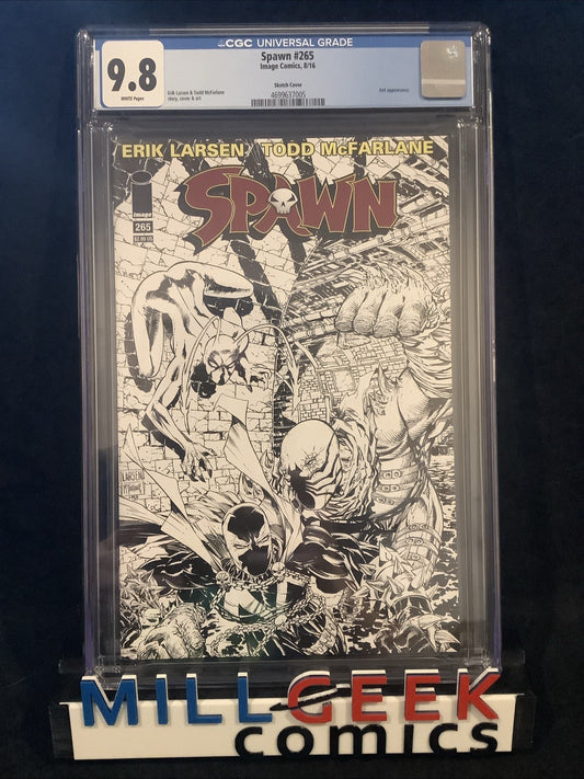 Spawn #265 Sketch Cover (Image Comics) CGC Graded 9.8 (NM/M) Erik Larsen, 2016
