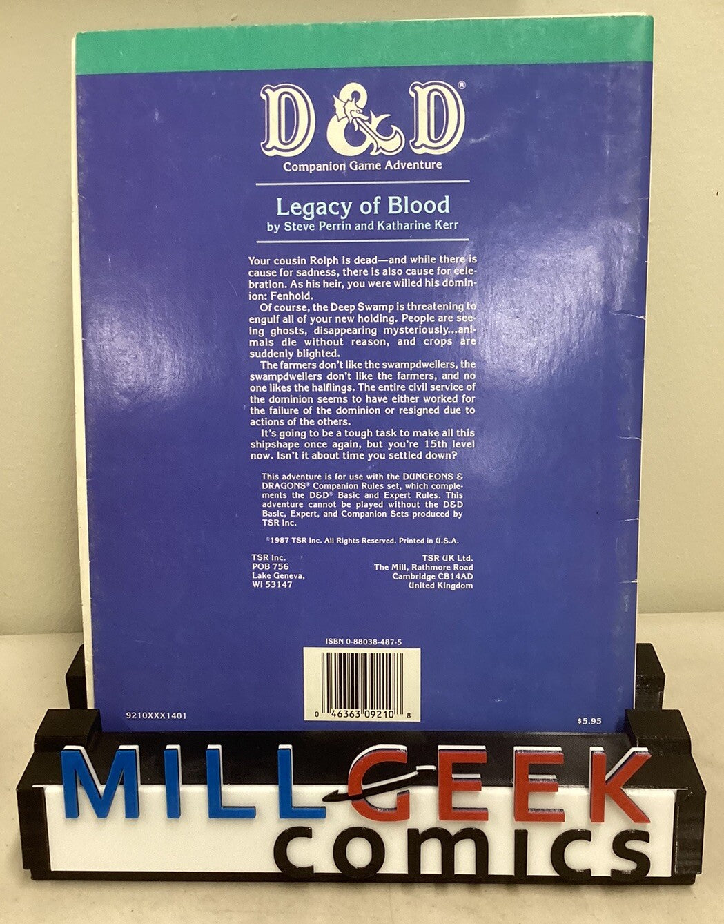CM9 D&D Legacy of Blood Original 1987 Dungeons & Dragon TSR 9210