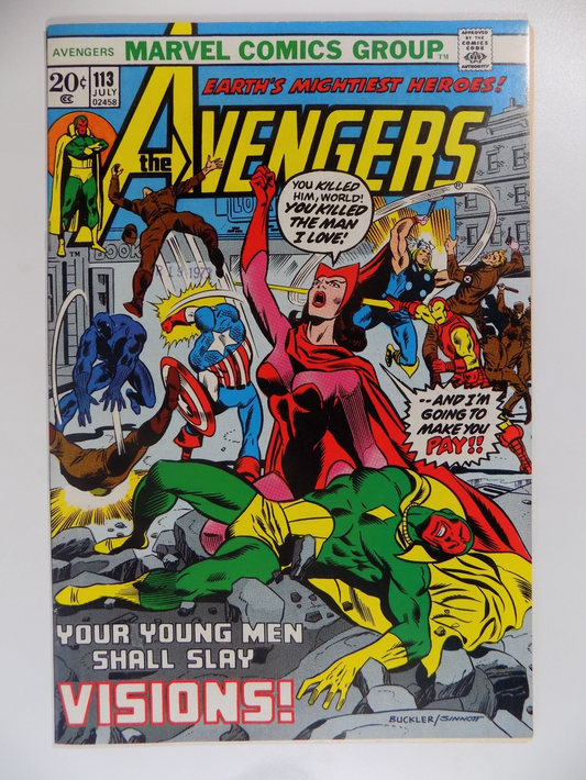 Avengers #113 Marvel Comic July 1973 Very Fine+