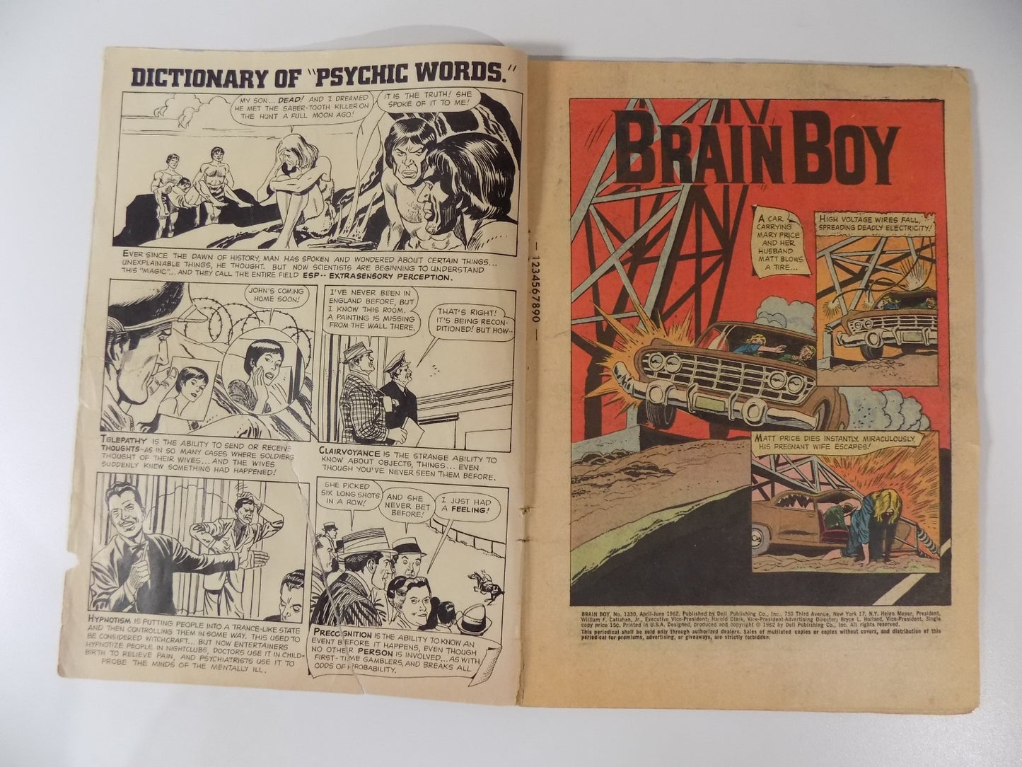 Four Color #1330 Brain Boy Dell Comic April-June 1962 Good/Very Good