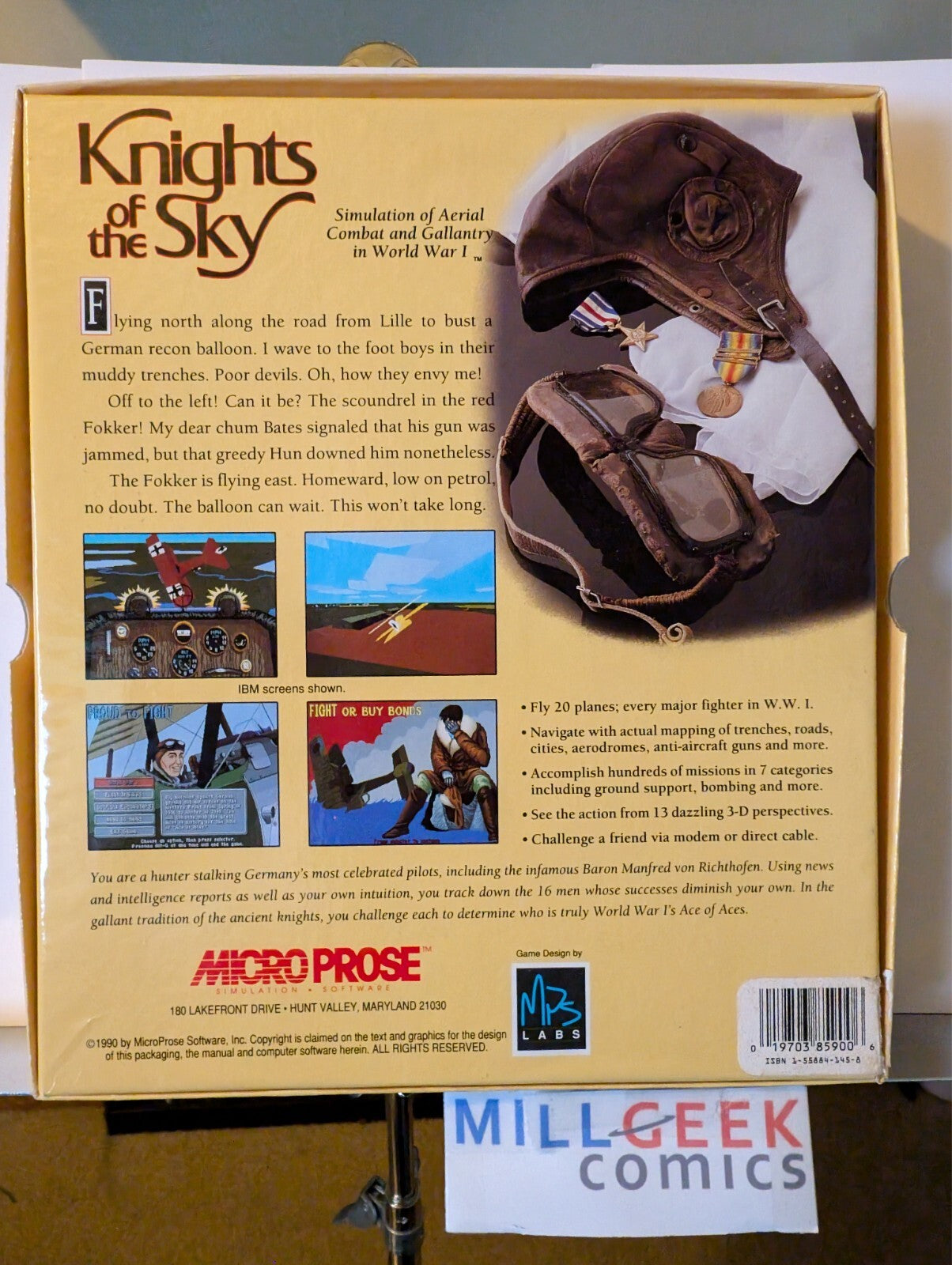 Knights of the Sky, Amiga Big Box NO DISCS JD