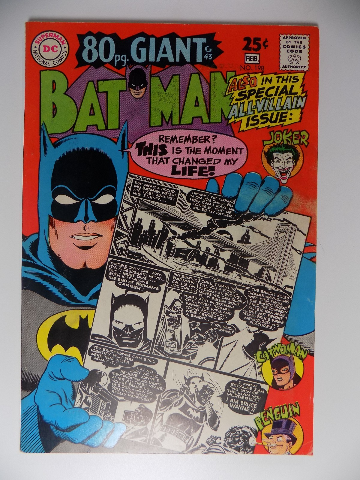 Batman #198 DC Comics Fine/Very Fine February 1968