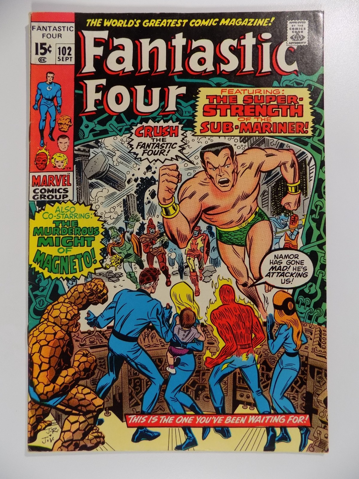 Fantastic Four #102 Marvel Comic September 1970 Very Fine