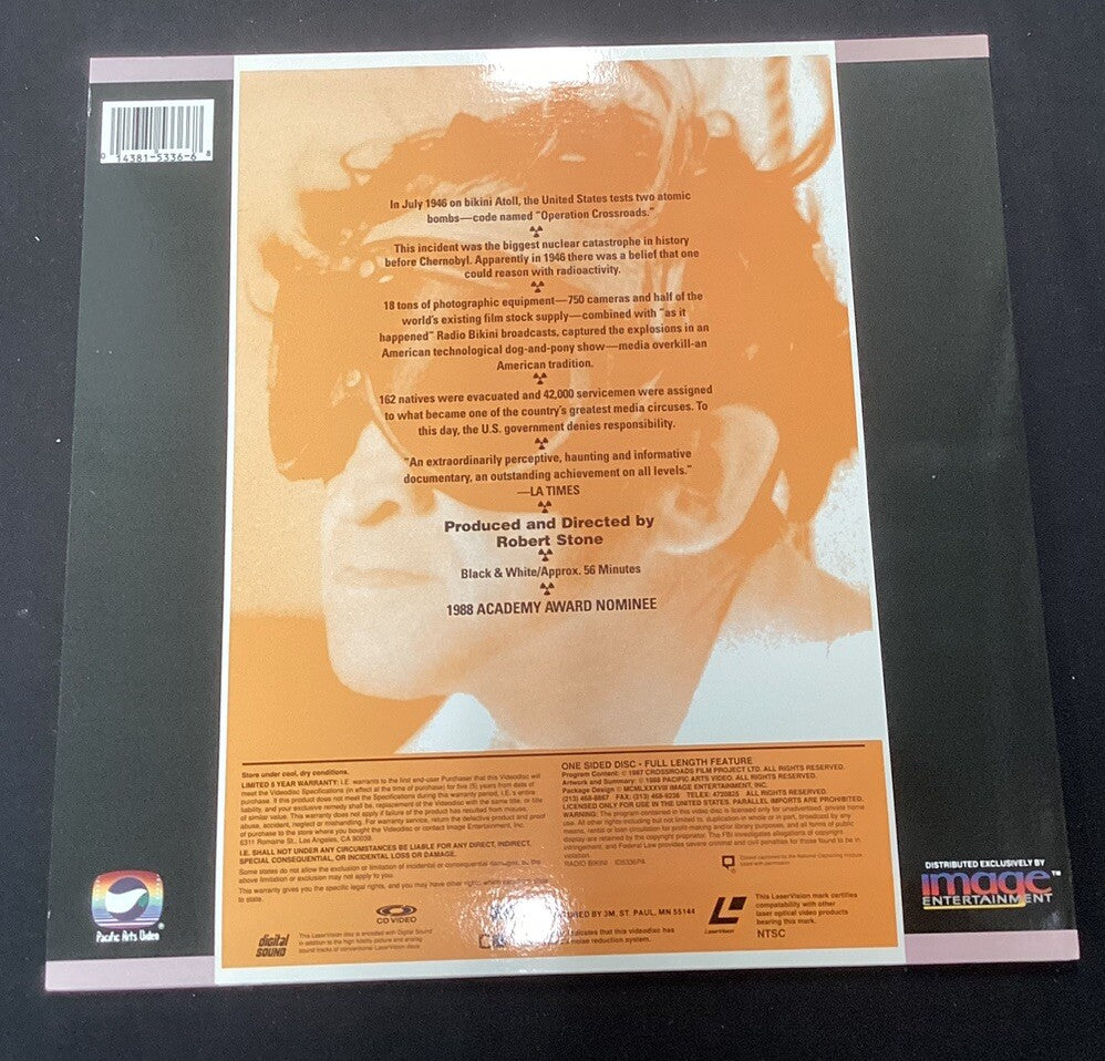 RADIO BIKINI Nuclear Atomic Tests Former Classified Secret Material Laserdisc-JD