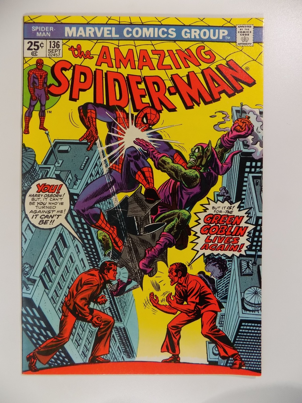 Amazing Spider-Man #136 Marvel Comic September 1974 Near Mint-