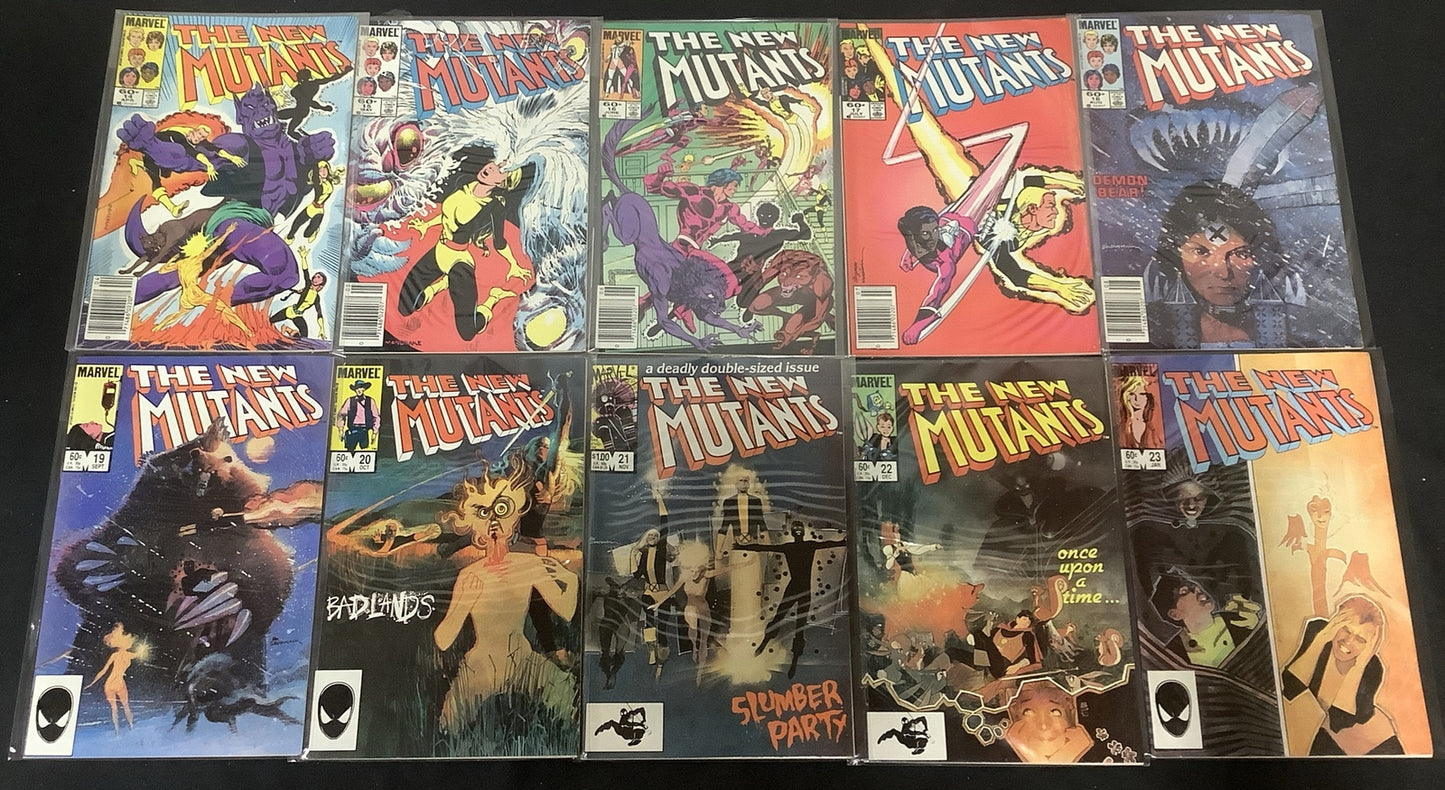 New Mutants#14-23 Comic Lot, 1st App Demon Bear, 1st Illyana as Magik, Newsstand