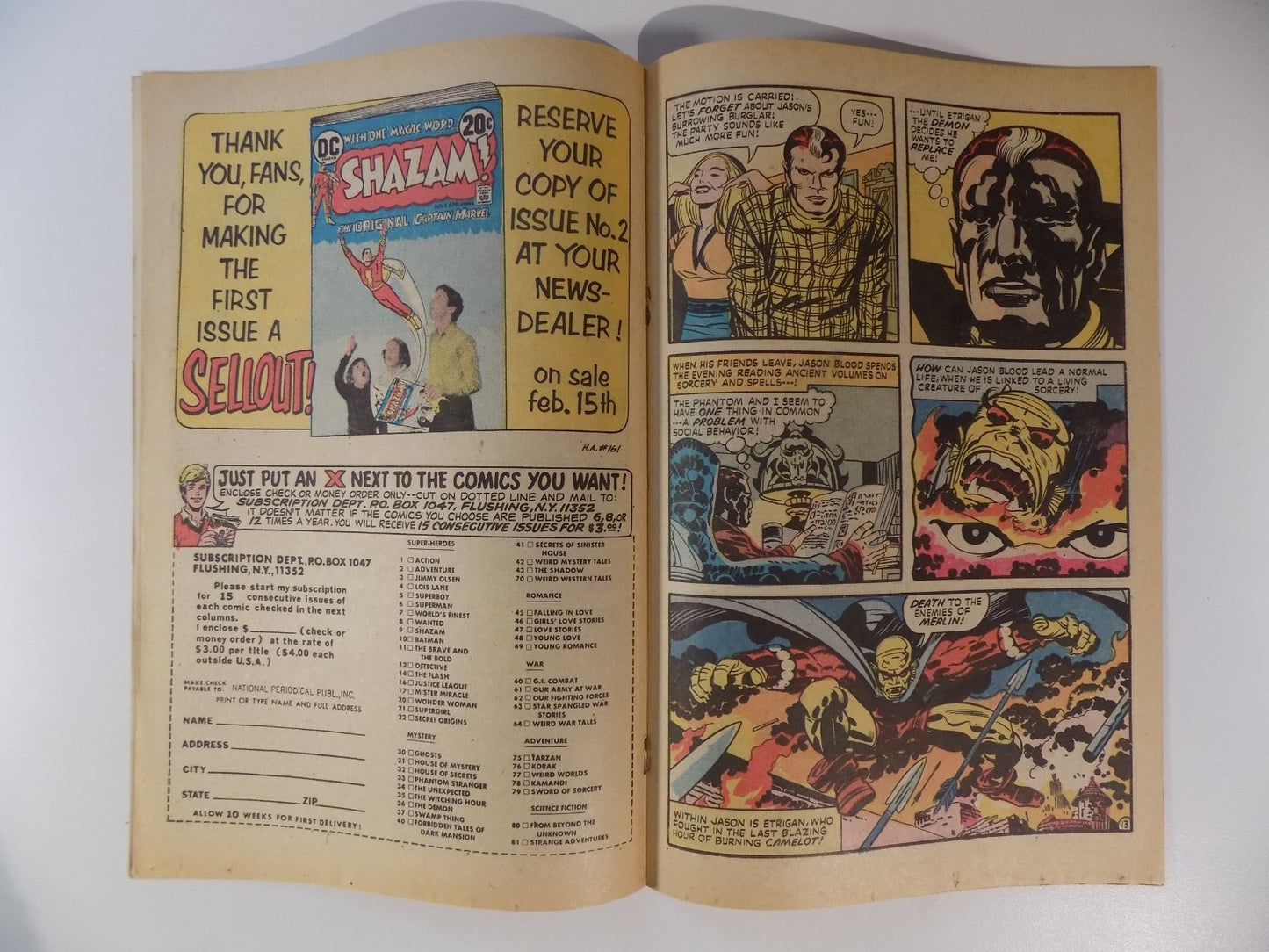 Demon #8 DC Comic April 1973 Very Fine-