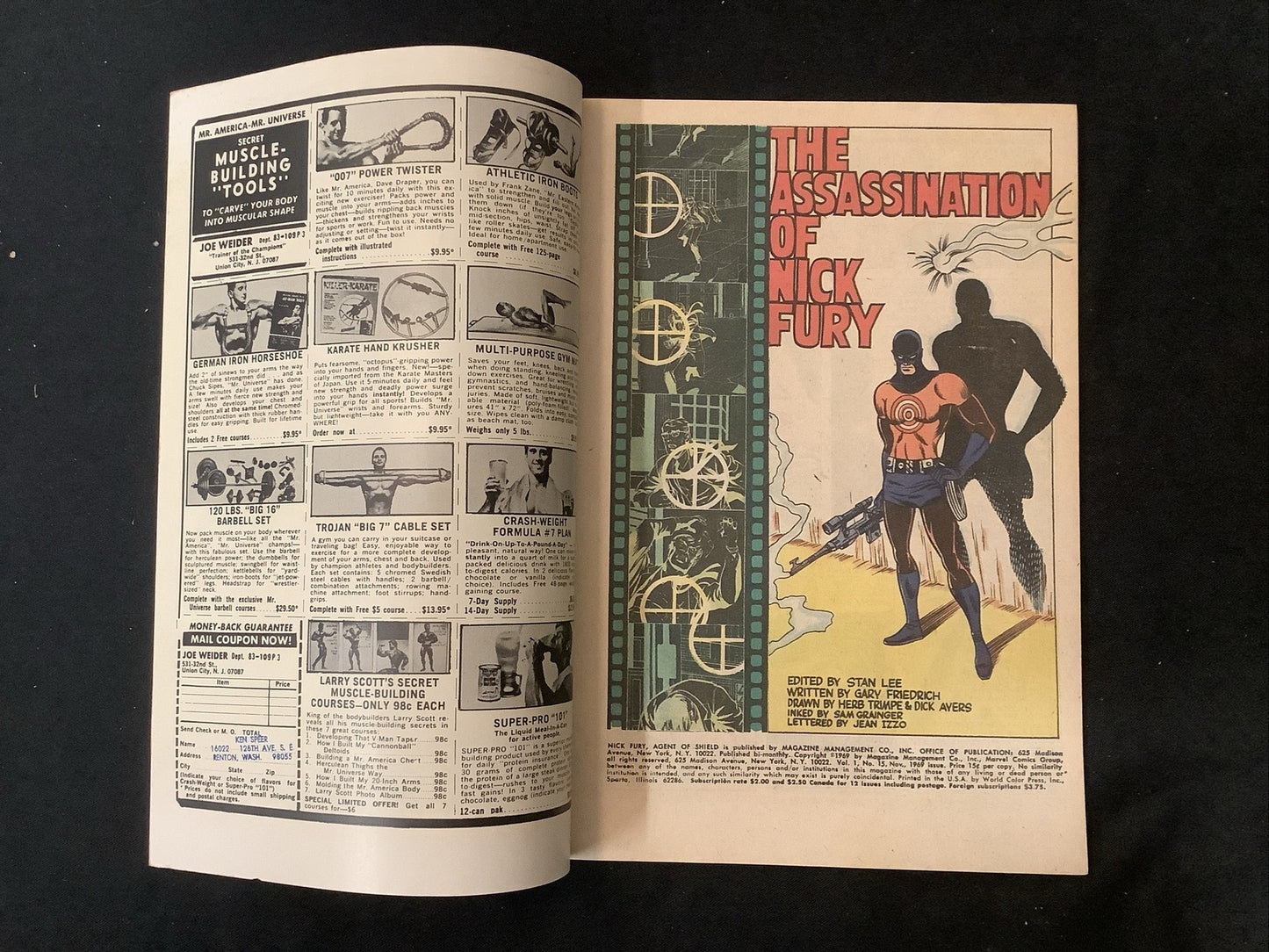 Nick Fury Agent Of Shield #15 (1969) VF+ (8.5) Dick Ayers, Bull’s-Eye Assassin