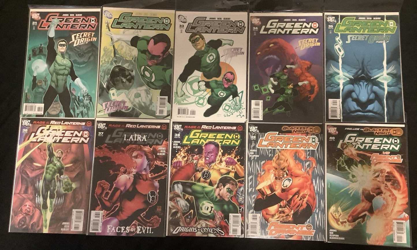 Green Lantern #1-40 + Rebirth #1-6 Comic Lot, DC, Geoff Johns, Sinestro Corps
