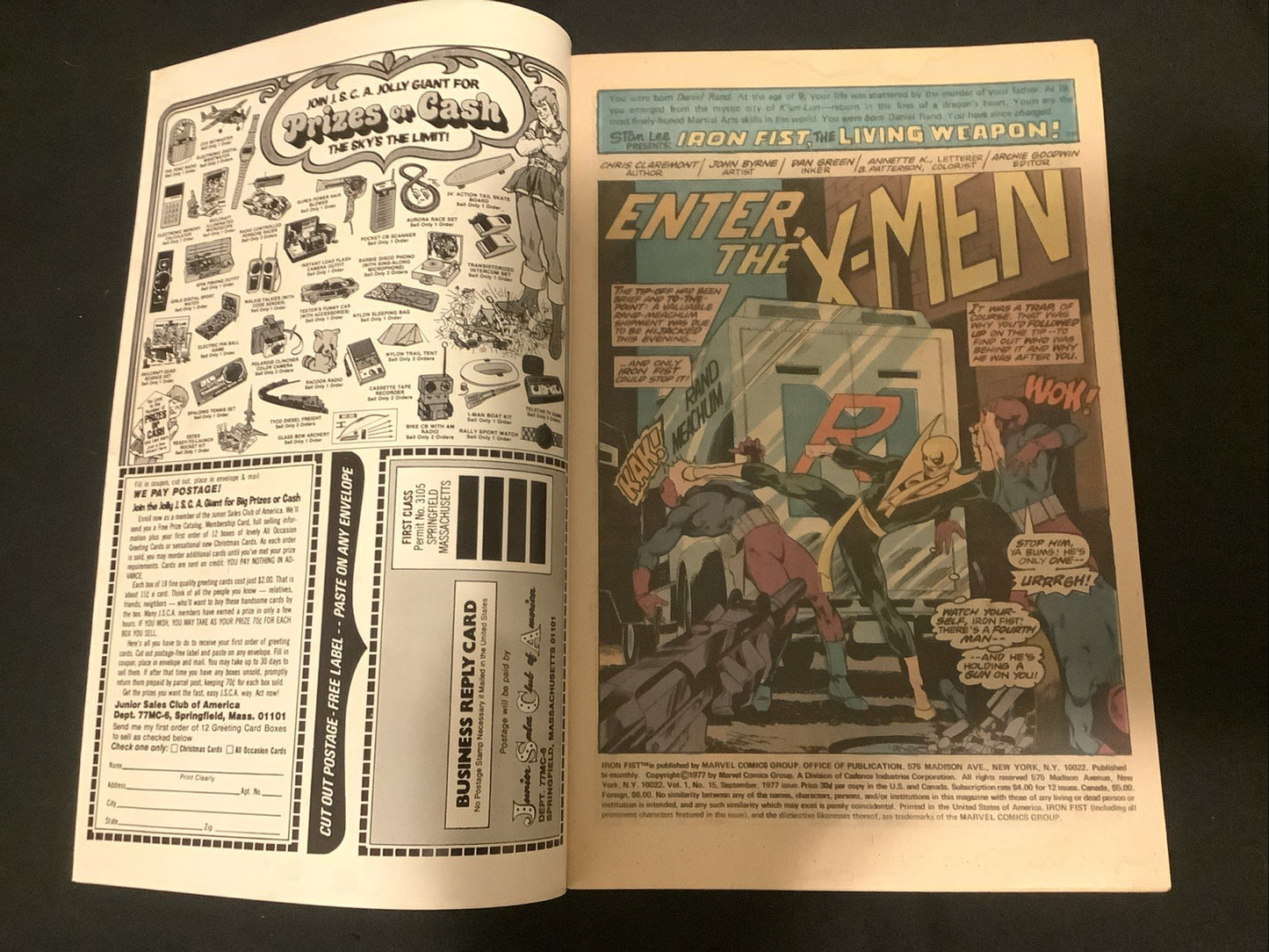 Iron Fist #15 (Marvel Comics September 1977) 5.0 (VG/F) Iron Fist Vs The X-Men