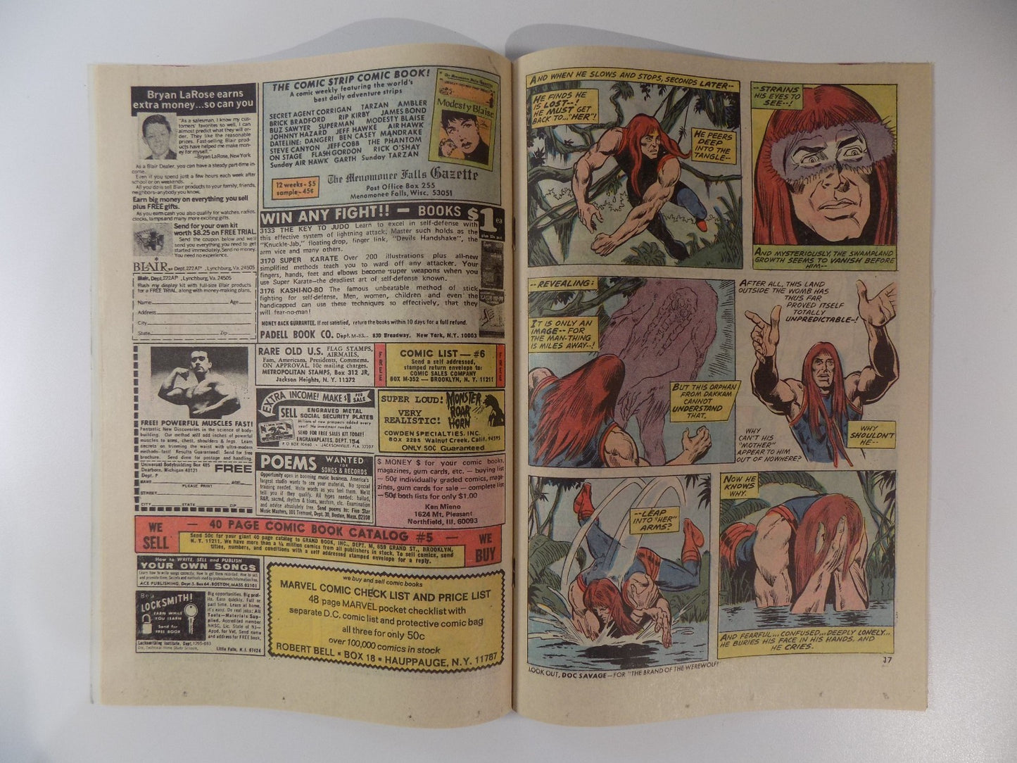 Adventure Into Fear #17 Man-Thing Marvel Comic October 1973 Very Fine/Near Mint