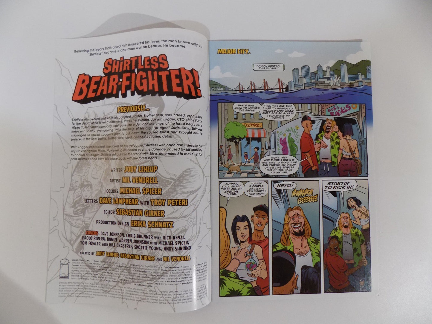 Shirtless Bear Fighter 2! #1 Image Comic 1:10 Variant Tough Book! Near Mint-