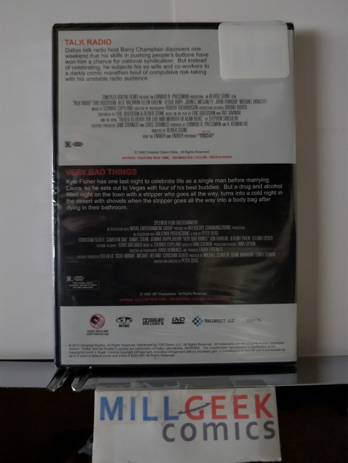 Talk Radio / Very Bad Things / Tristram Shandy, 3 Movie Set (DVD) Brand New-JD