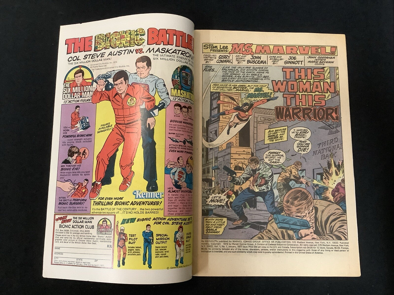 Ms. Marvel #1 UK Edition (1978) Fine (6.0) Newsstand, 1st Ongoing Solo Title