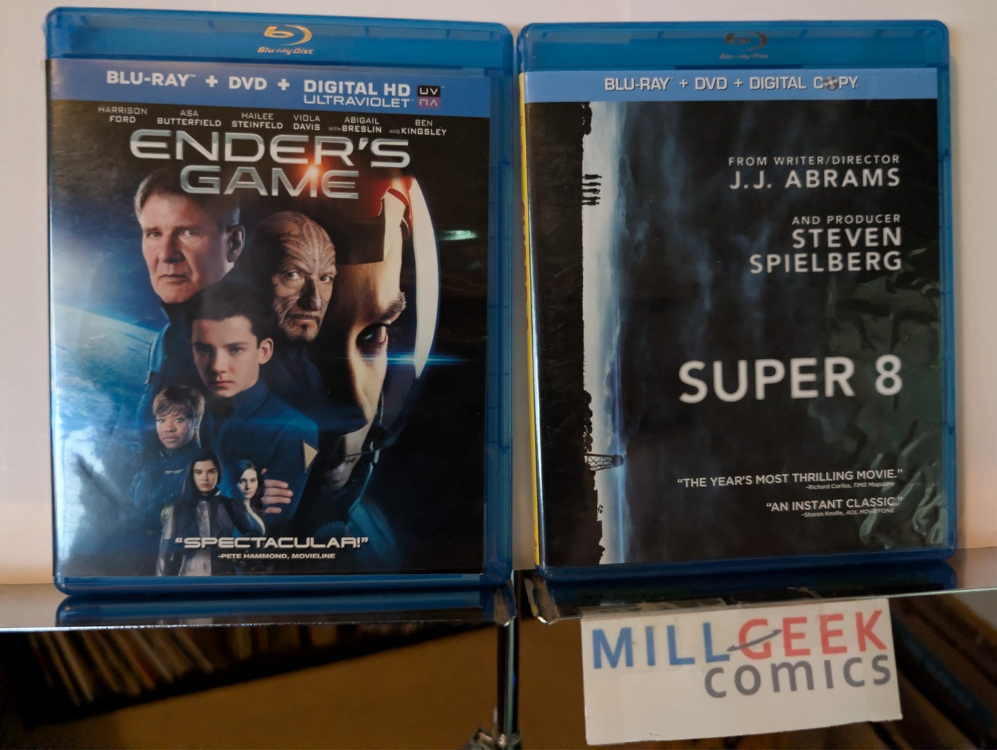 Ender's Game / Super 8, 2 Sci-Fi Movies (Blu-Ray) -JD