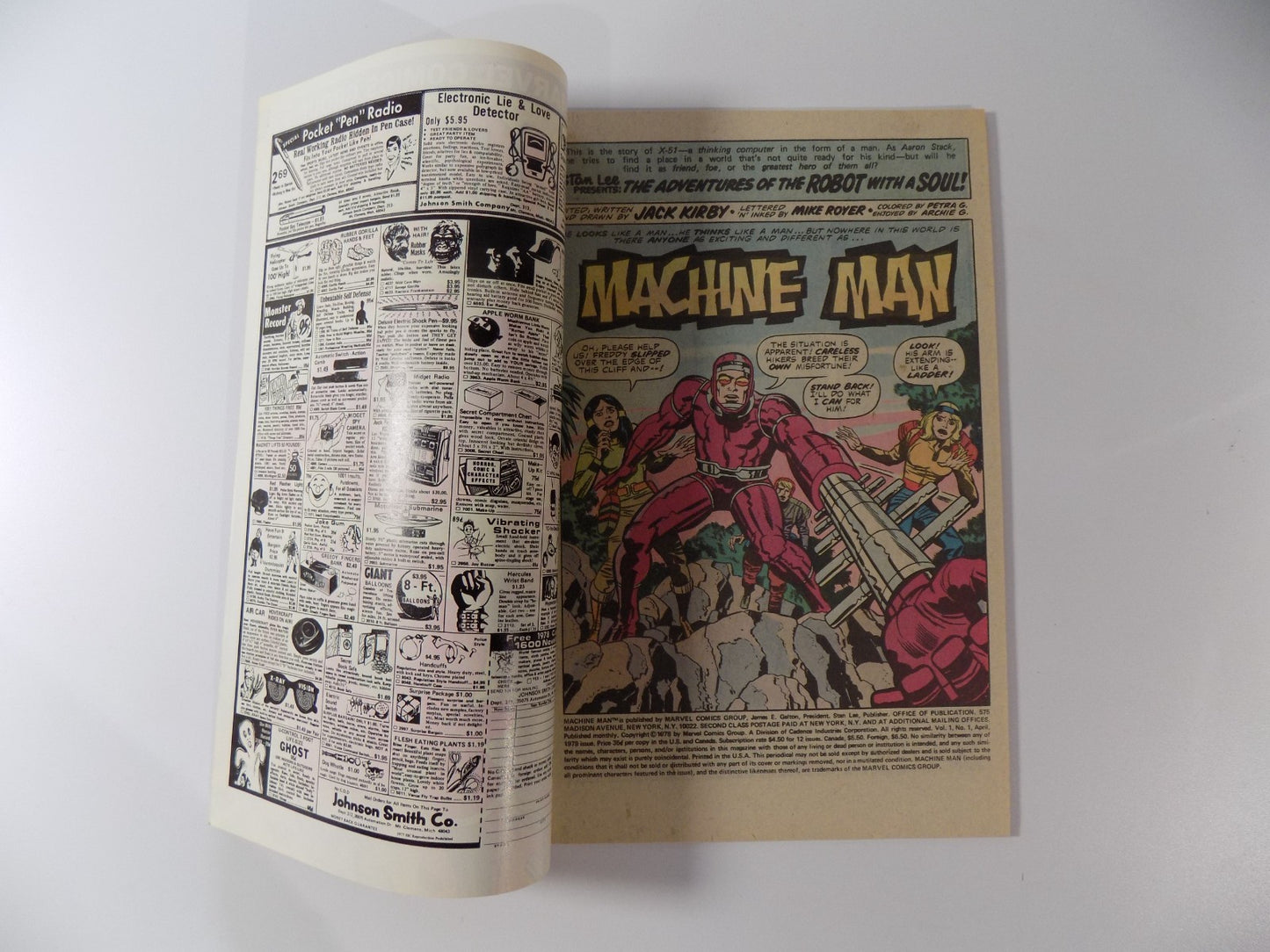 Machine Man The Living Robot #1 Marvel Comic April 1978 Near Mint+