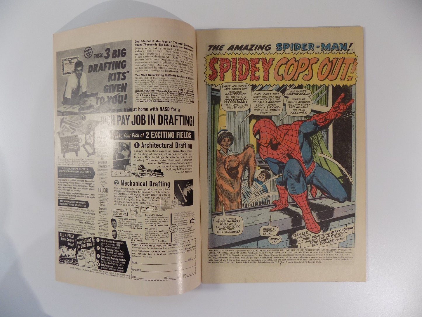Amazing Spider-Man #112 Marvel Comic September 1972 Very Fine