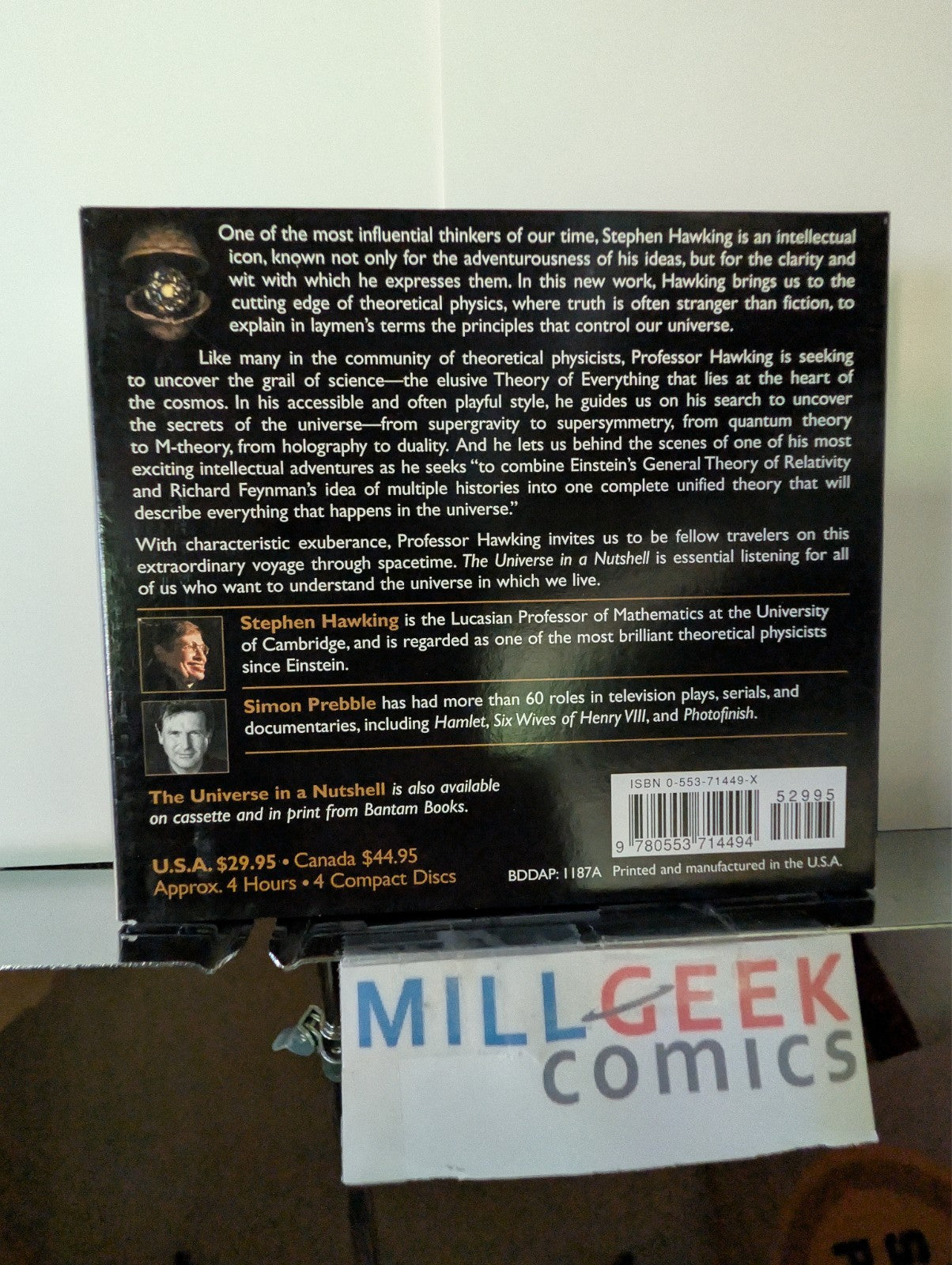 Stephen Hawking "The Universe in a Nutshell", Simon Prebble, 4 CDs -JD