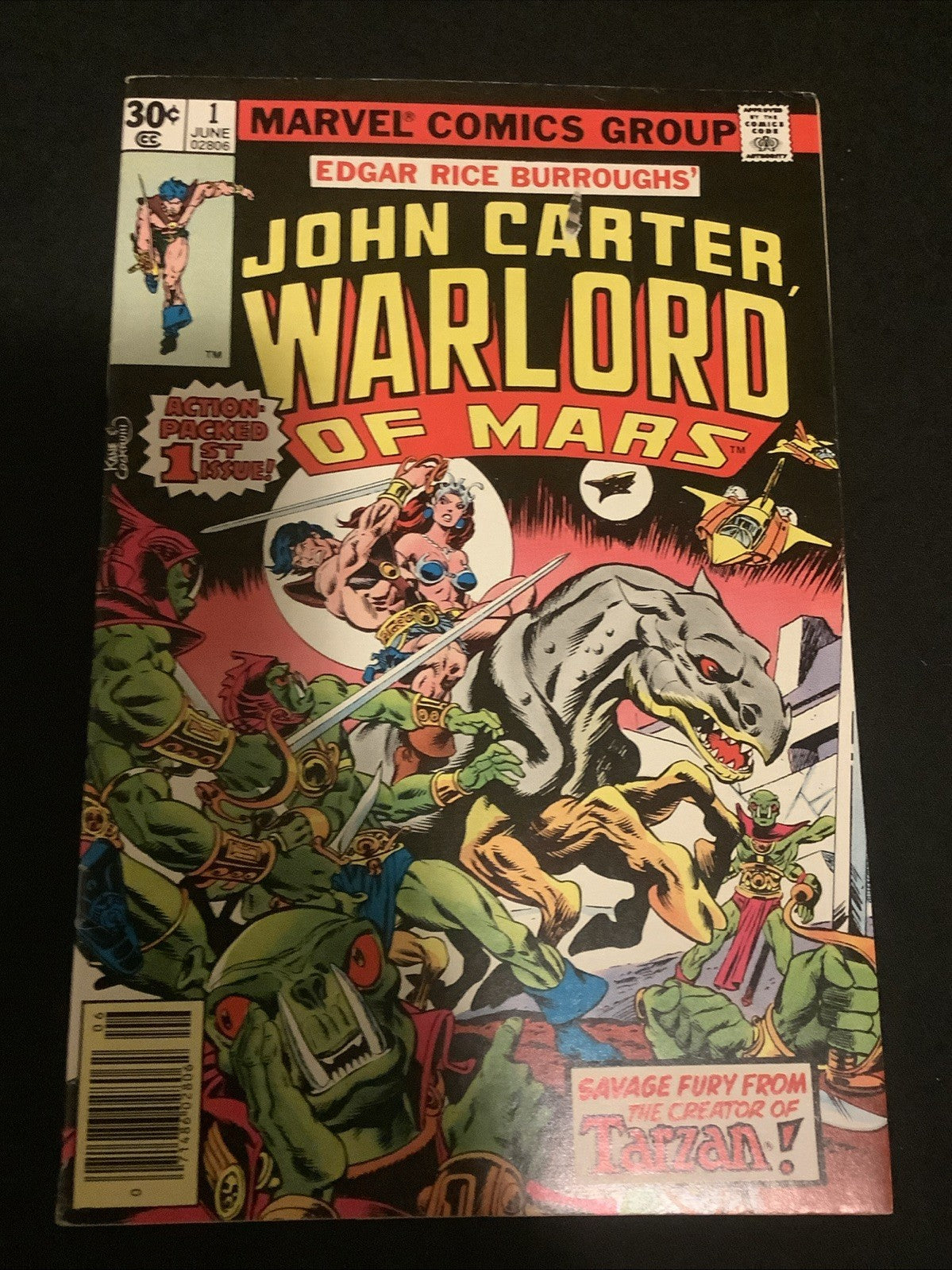 John Carter Warlord of Mars #1 (Marvel Comics June 1977) VF- (7.5) Marv Wolfman