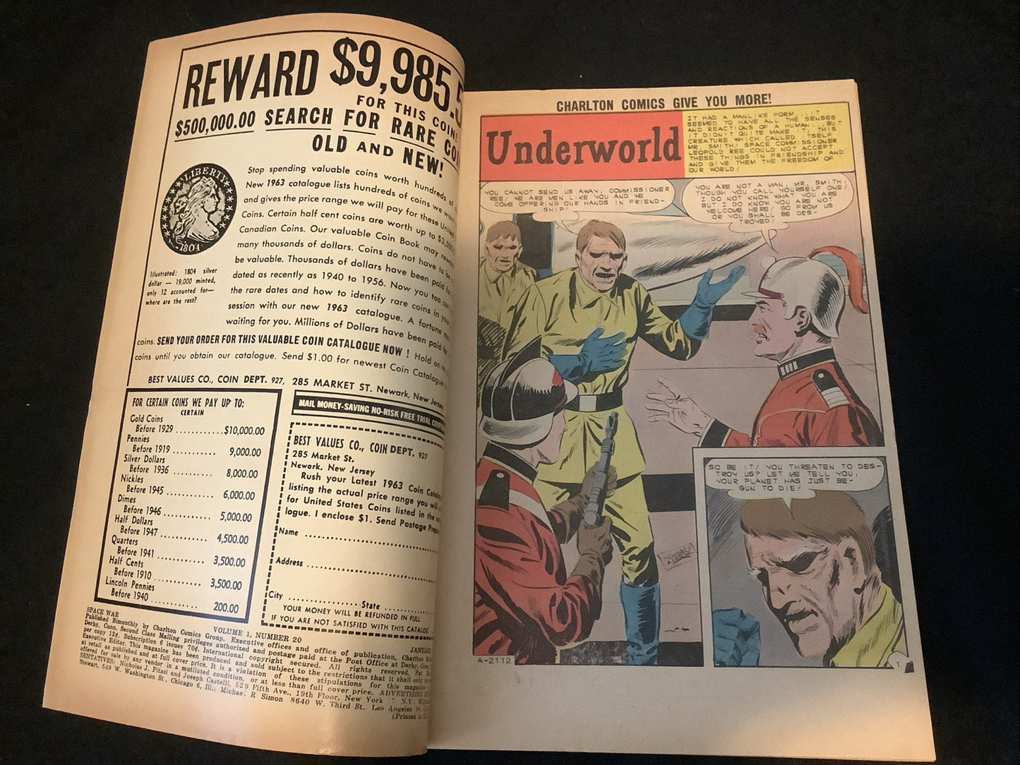 Space War #20 (Charlton January 1963) F/VF (7.0) Vince Alascia/Bill Molno