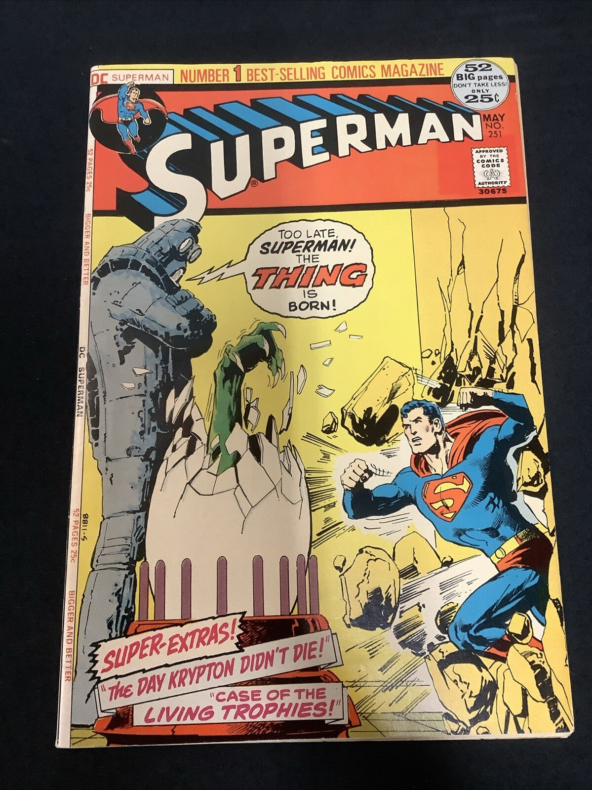 Superman #251 (1972) VF/NM (9.0) Neal Adams Cover Art, Bigger & Better 52 Pages