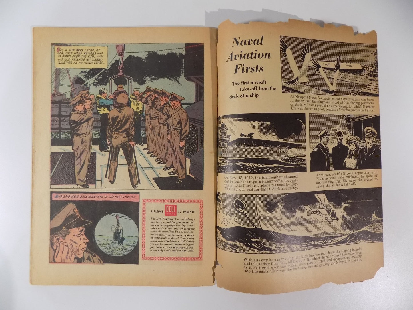 Four Color #790 The Wings of Eagles Dell Comic 1957 Very Good