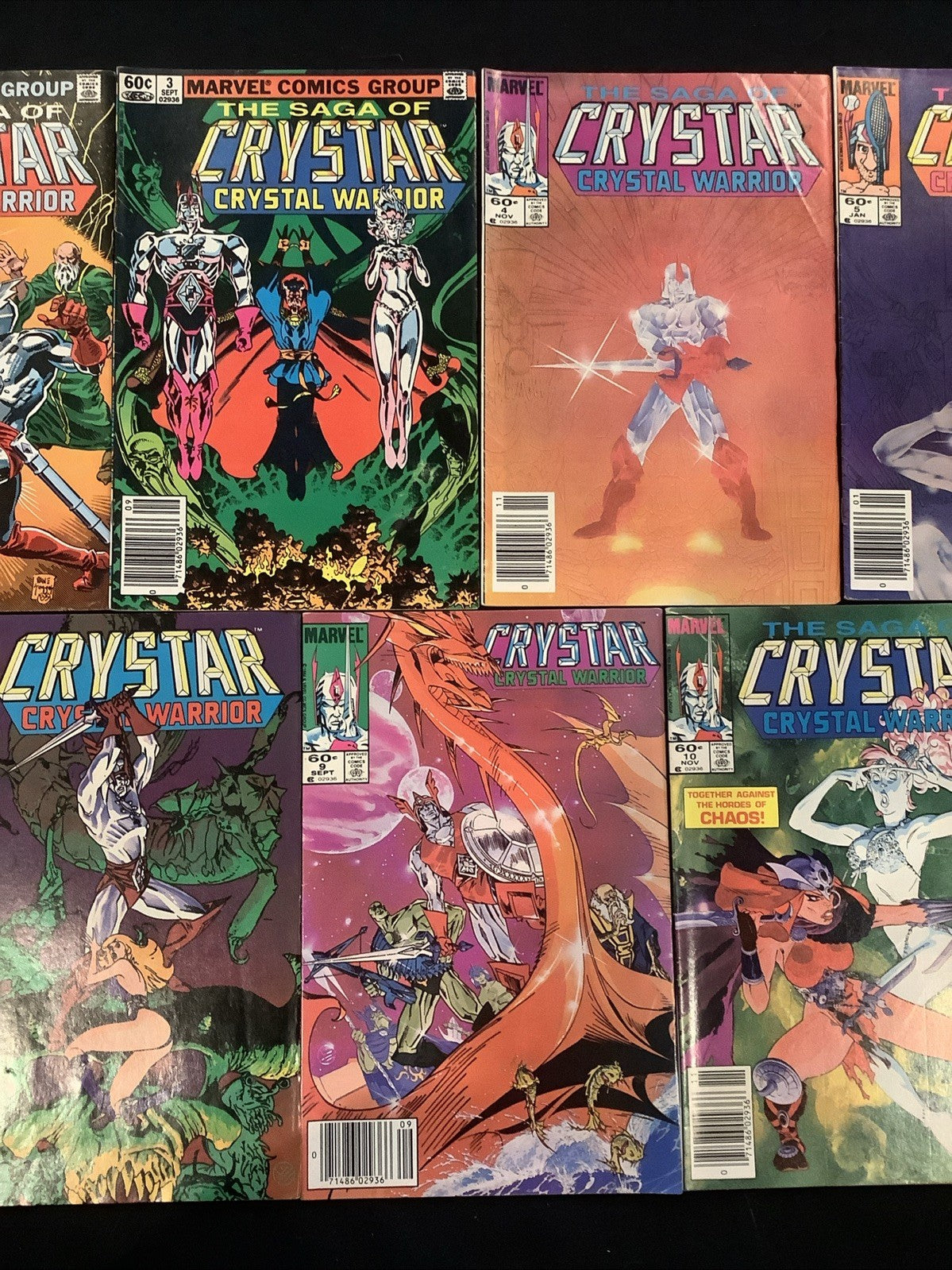 Saga of Crystar, Crystal Warrior #1-11 Complete Comic Set, Marvel, Jim Shooter
