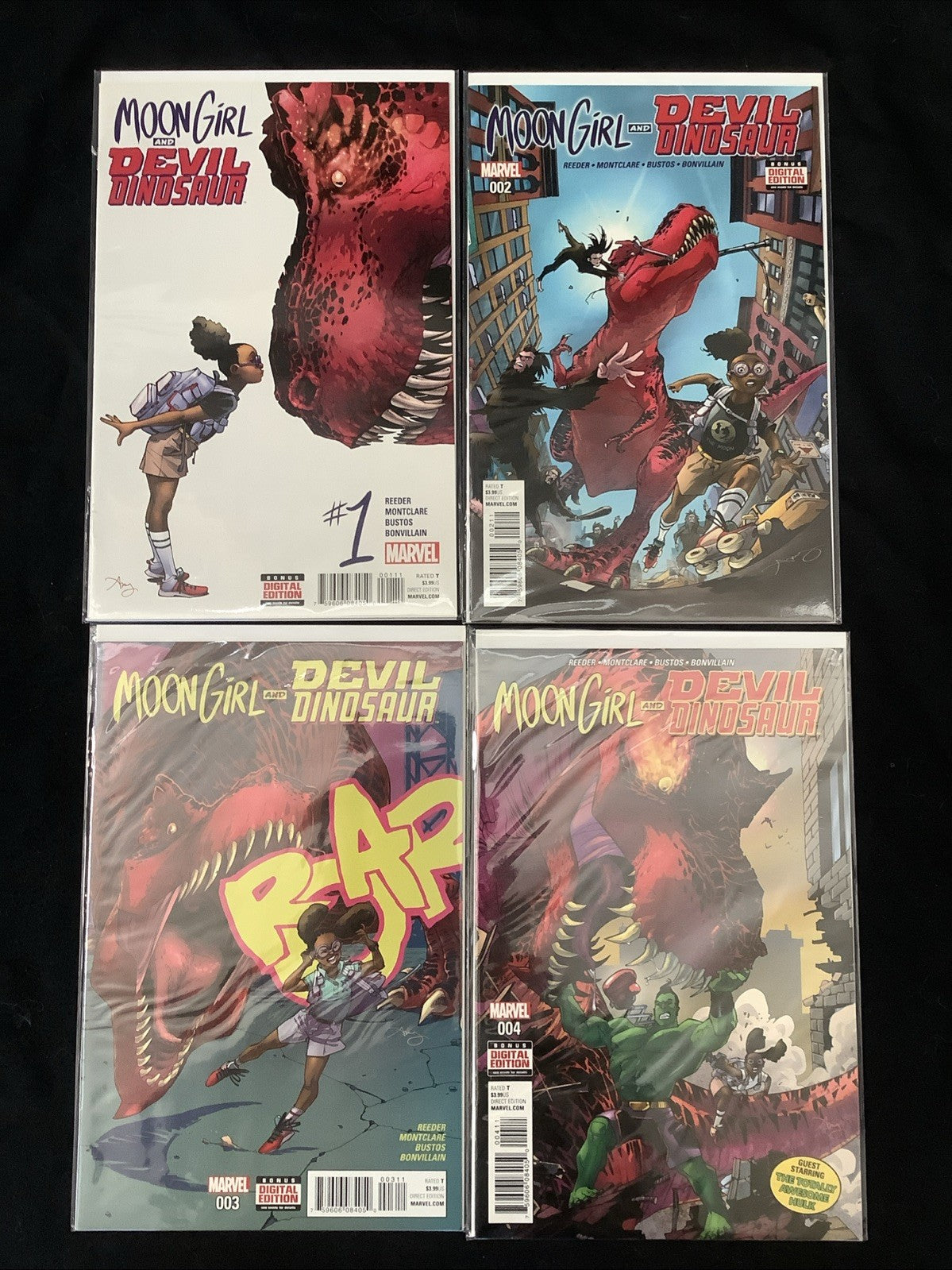 Moon Girl and Devil Dinosaur #1-4 Comic Lot, Marvel, 1st App Moon Girl, 2016