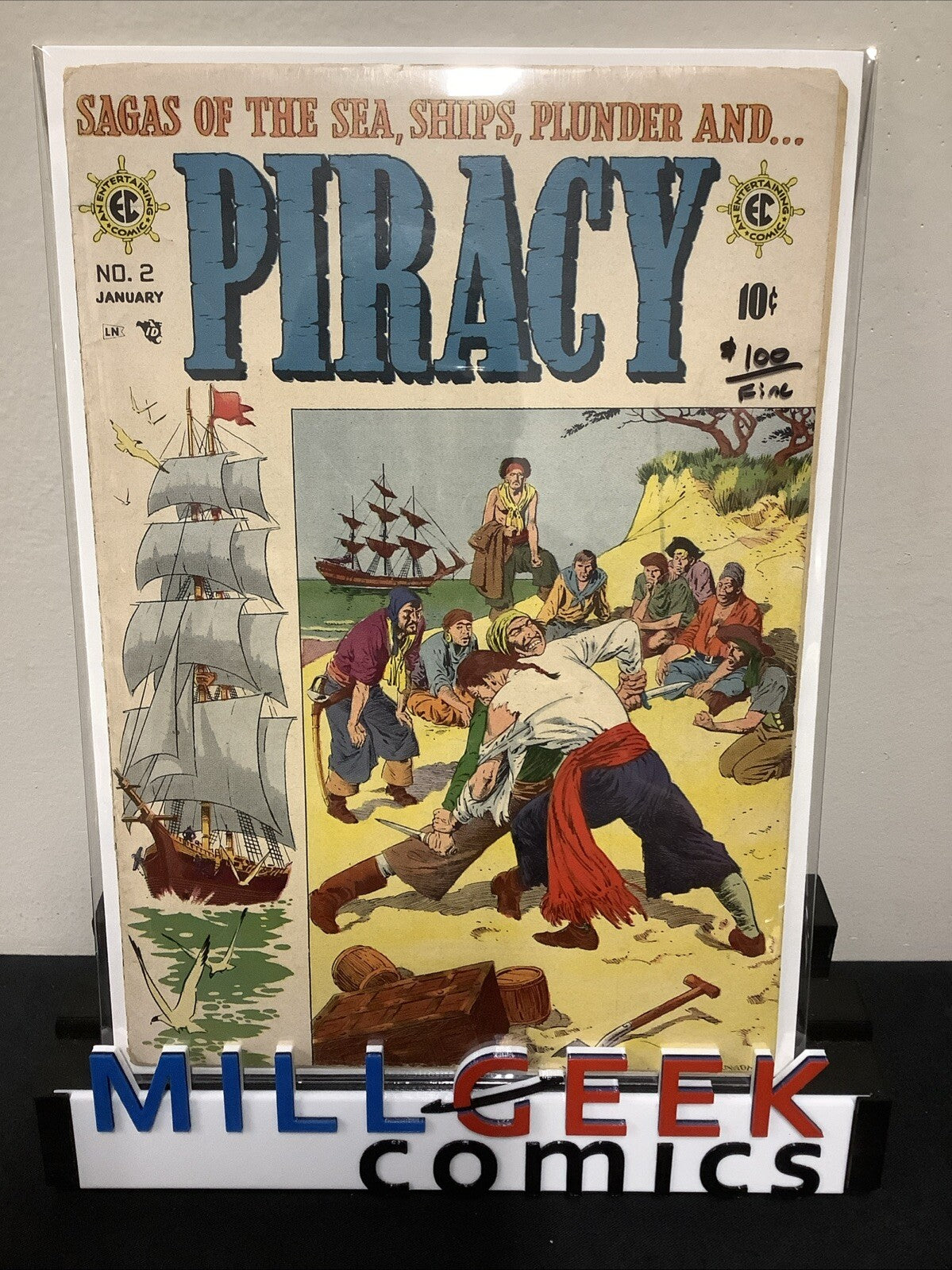 Piracy #2 (EC Comics December 1954-January 1955) F (6.0) Reed Crandall