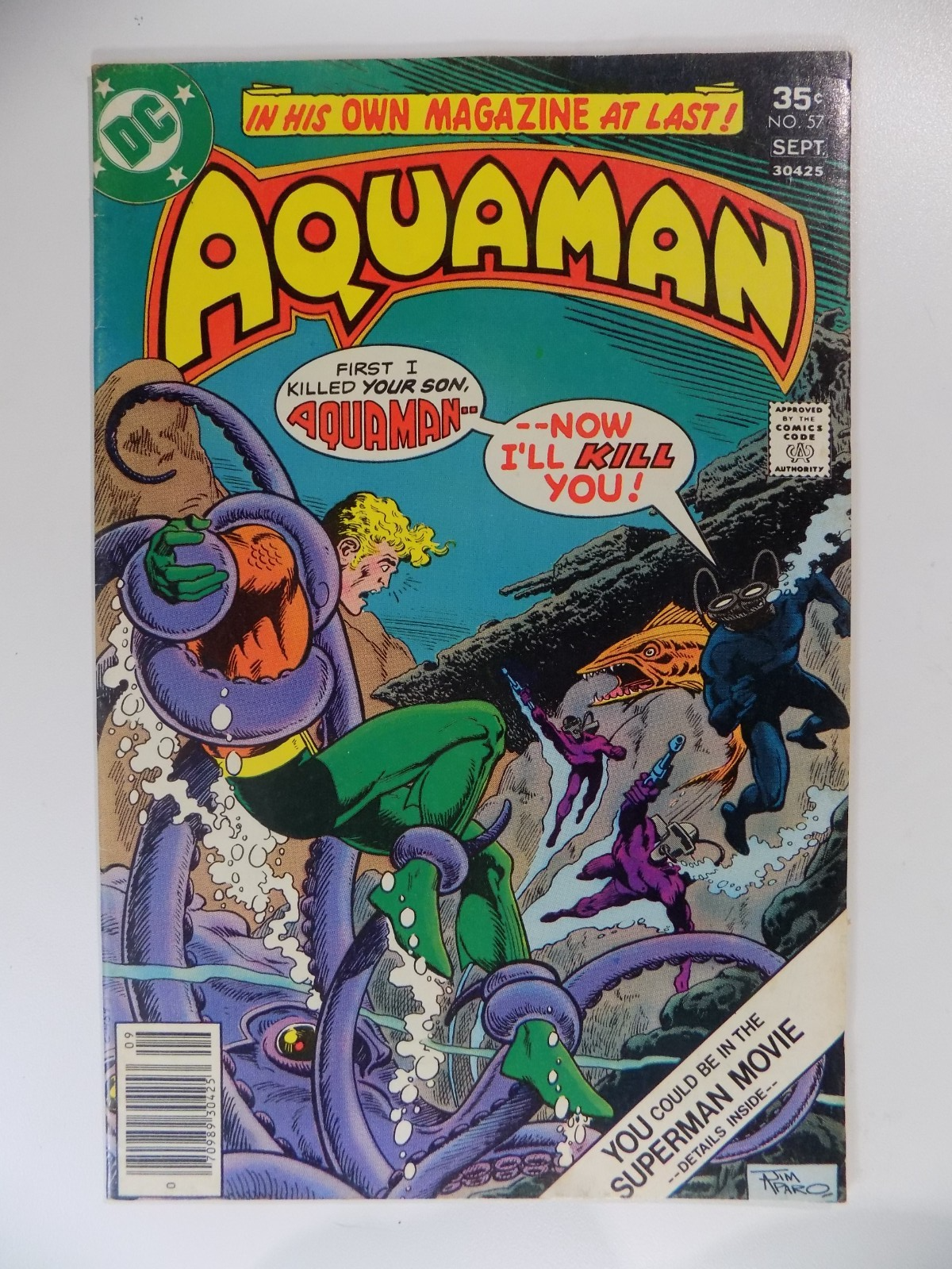 Aquaman #57 DC Comic September 1977 Very Fine-