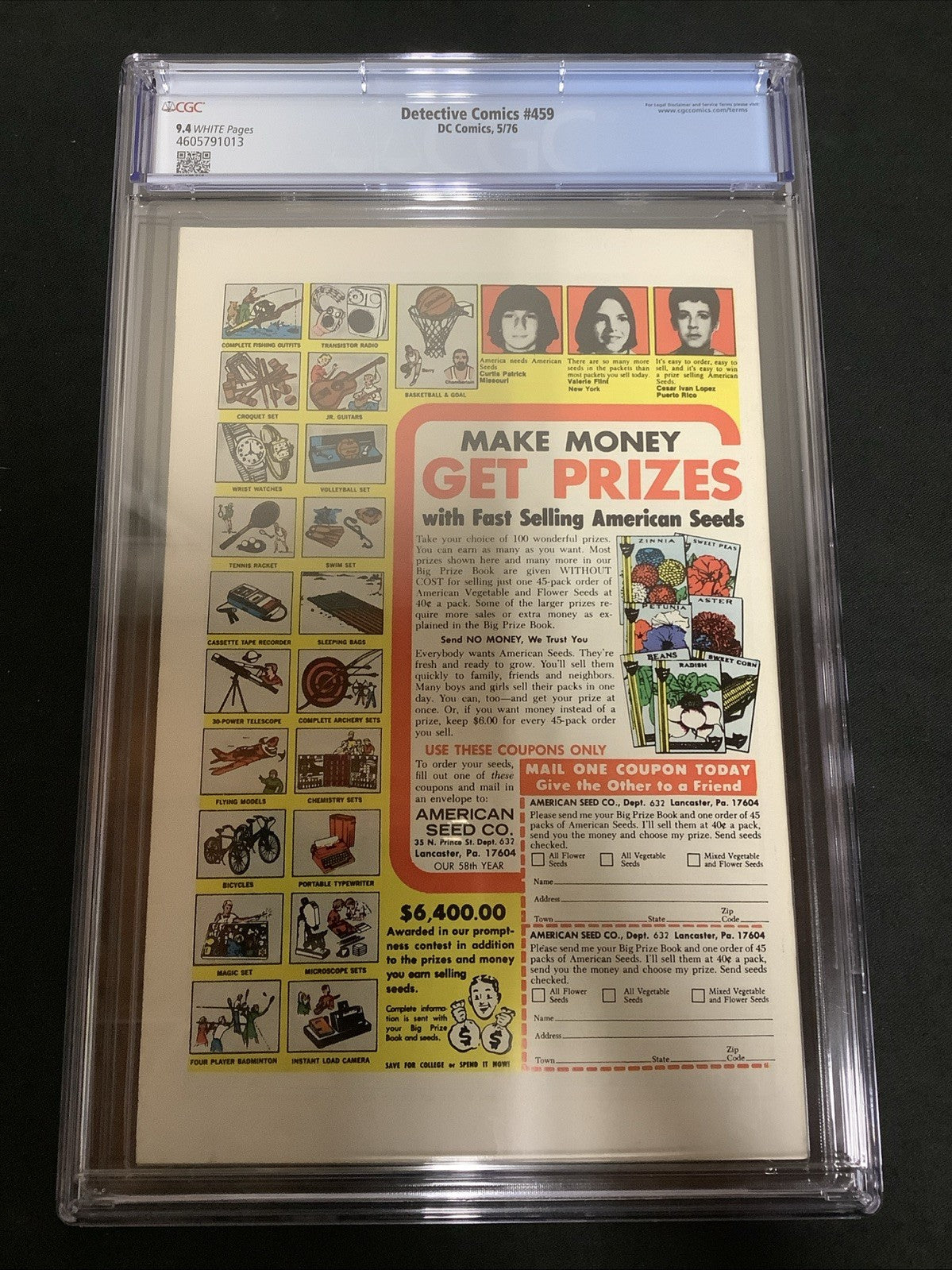 Detective Comics #459 (DC Comics May 1976) CGC Graded 9.4 (NM) White Pages