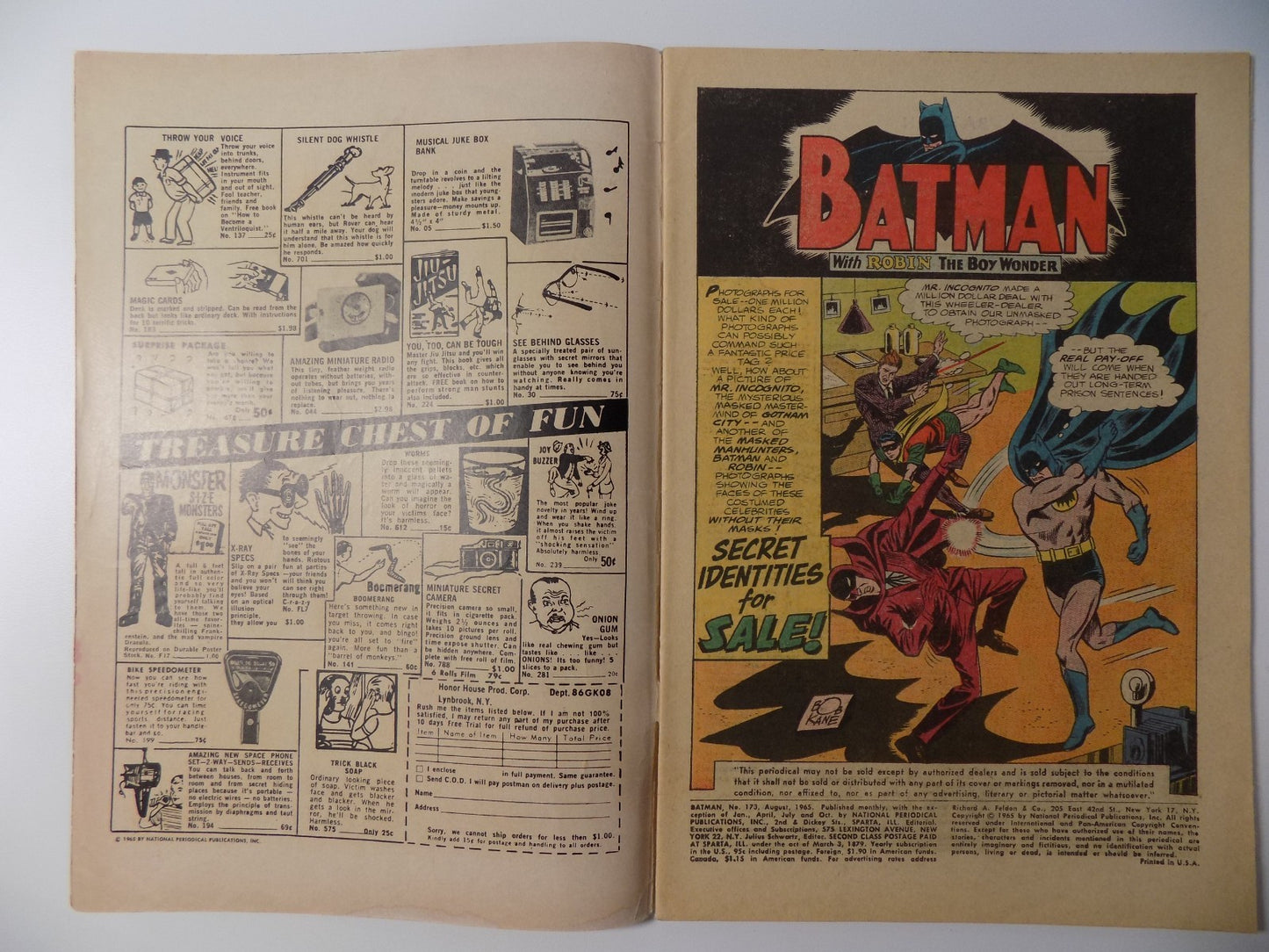 Batman #173 DC Comics Very Good/Fine August 1965