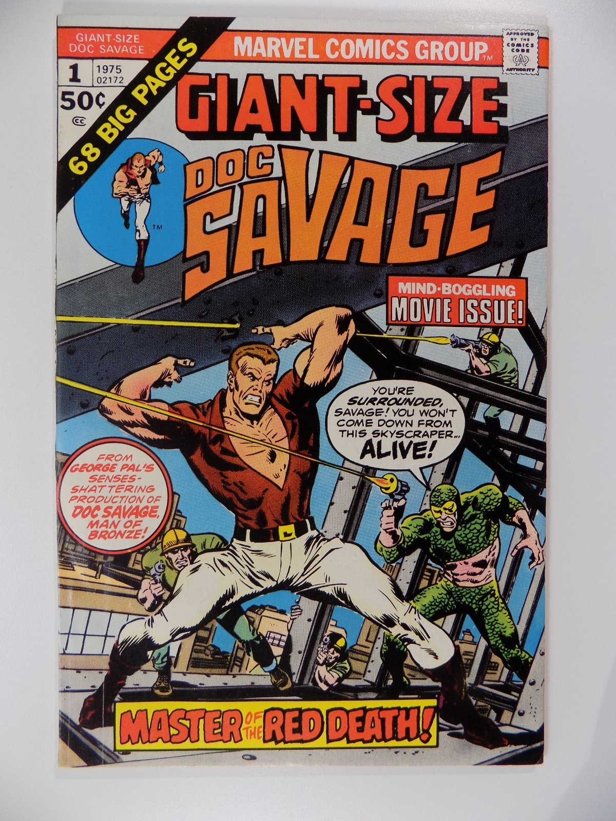Giant-Size Doc Savage #1 Marvel Comic 1975 Very Fine-