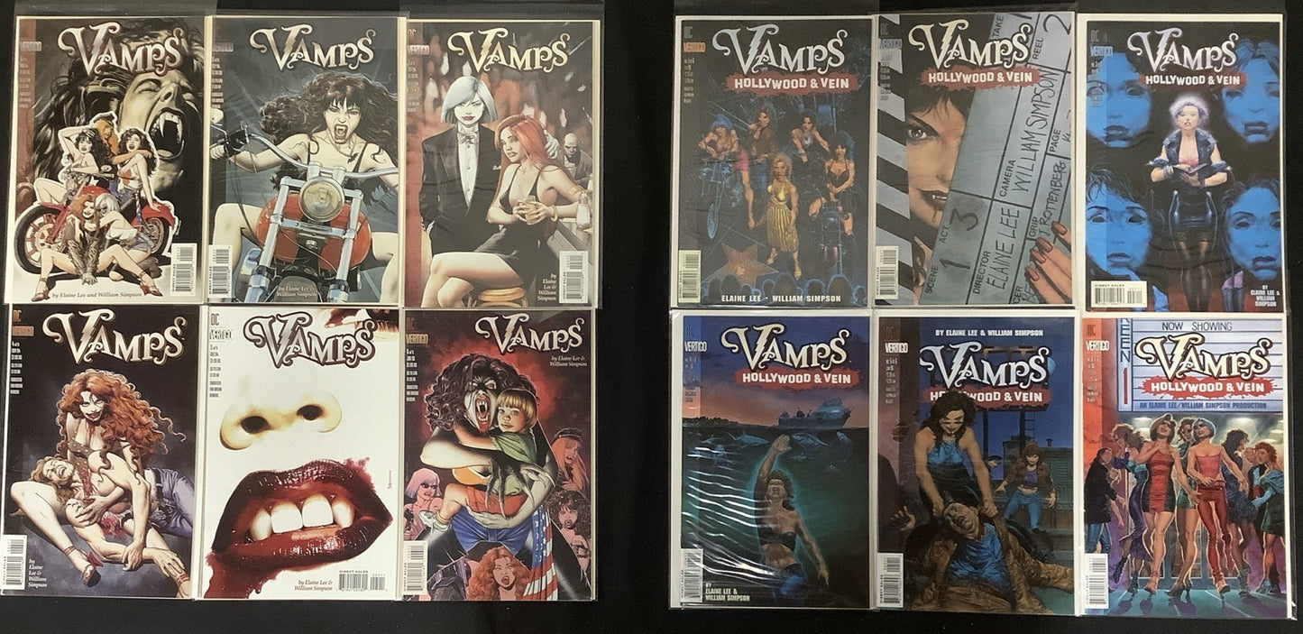 Vamps Comic Bundle: Vamps #1-6 + Vamps Hollywood & Vein #1-6, 12 Comics Total
