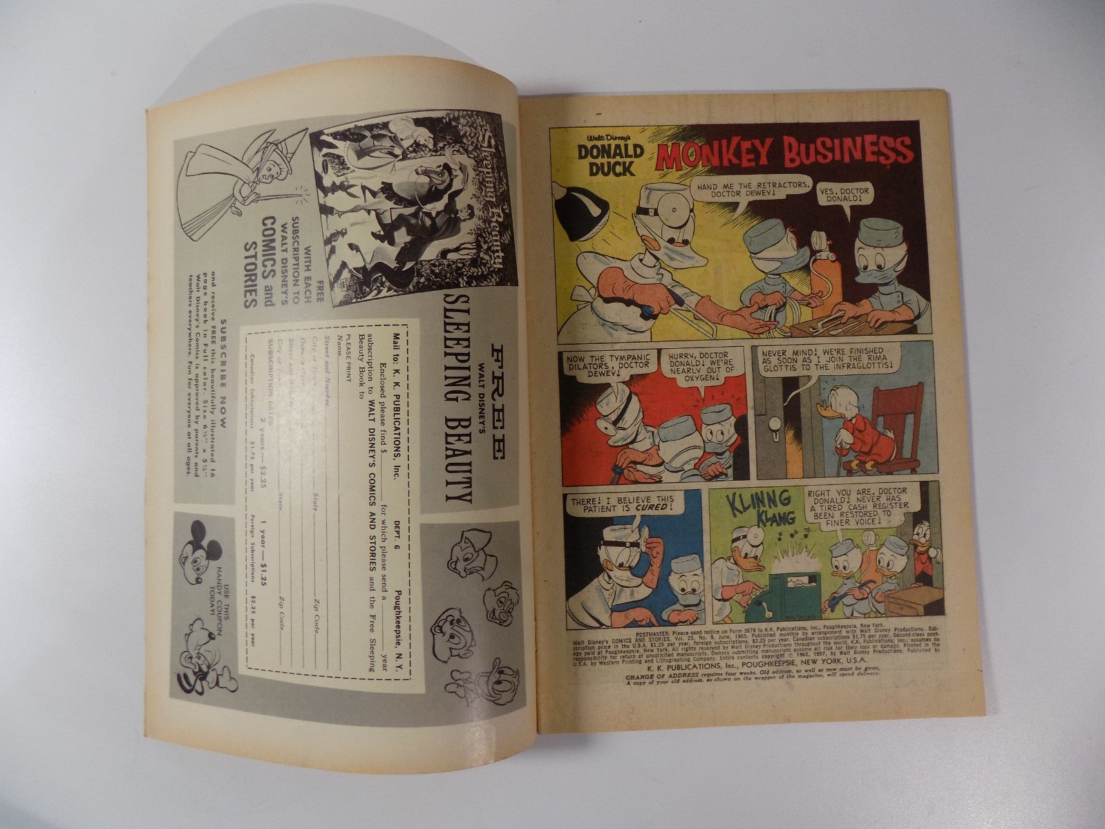 Walt Disney's Comics and Stories #297 Gold Key Comic June 1965 Very Fine