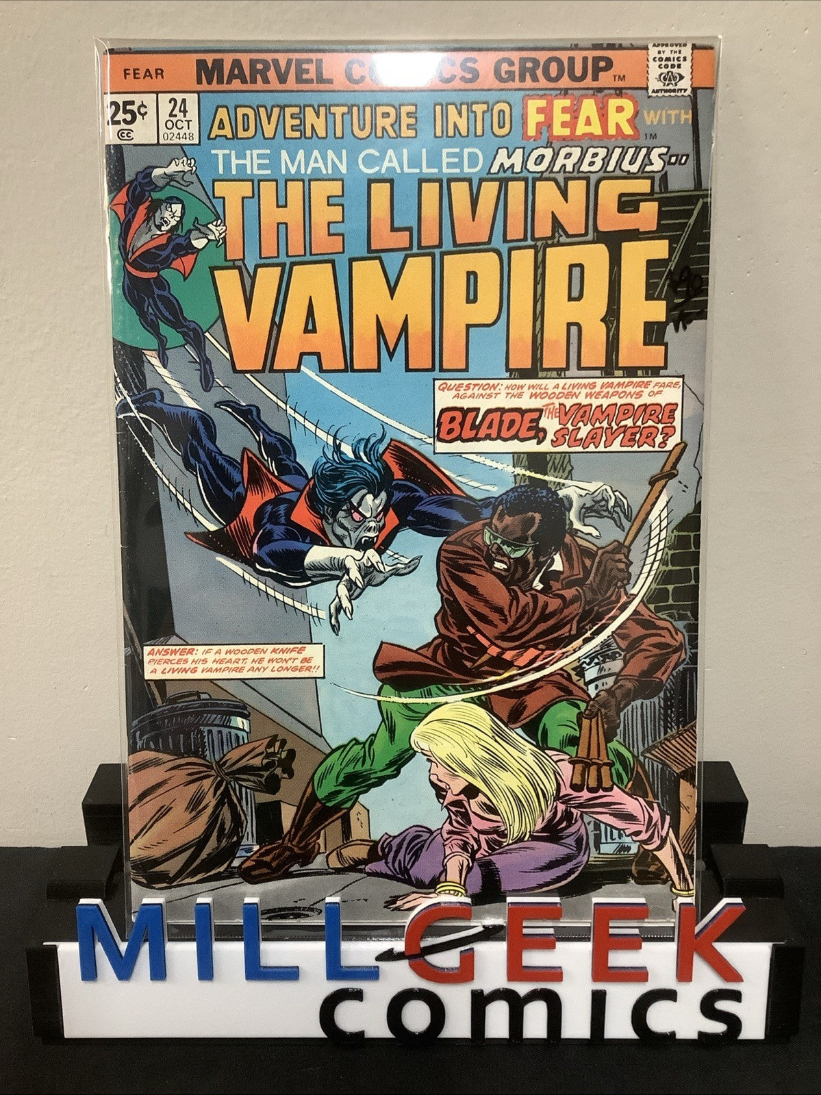 Adventure Into Fear #24 (Marvel Comics October 1974) VF- (7.5)  Morbius Vs Blade