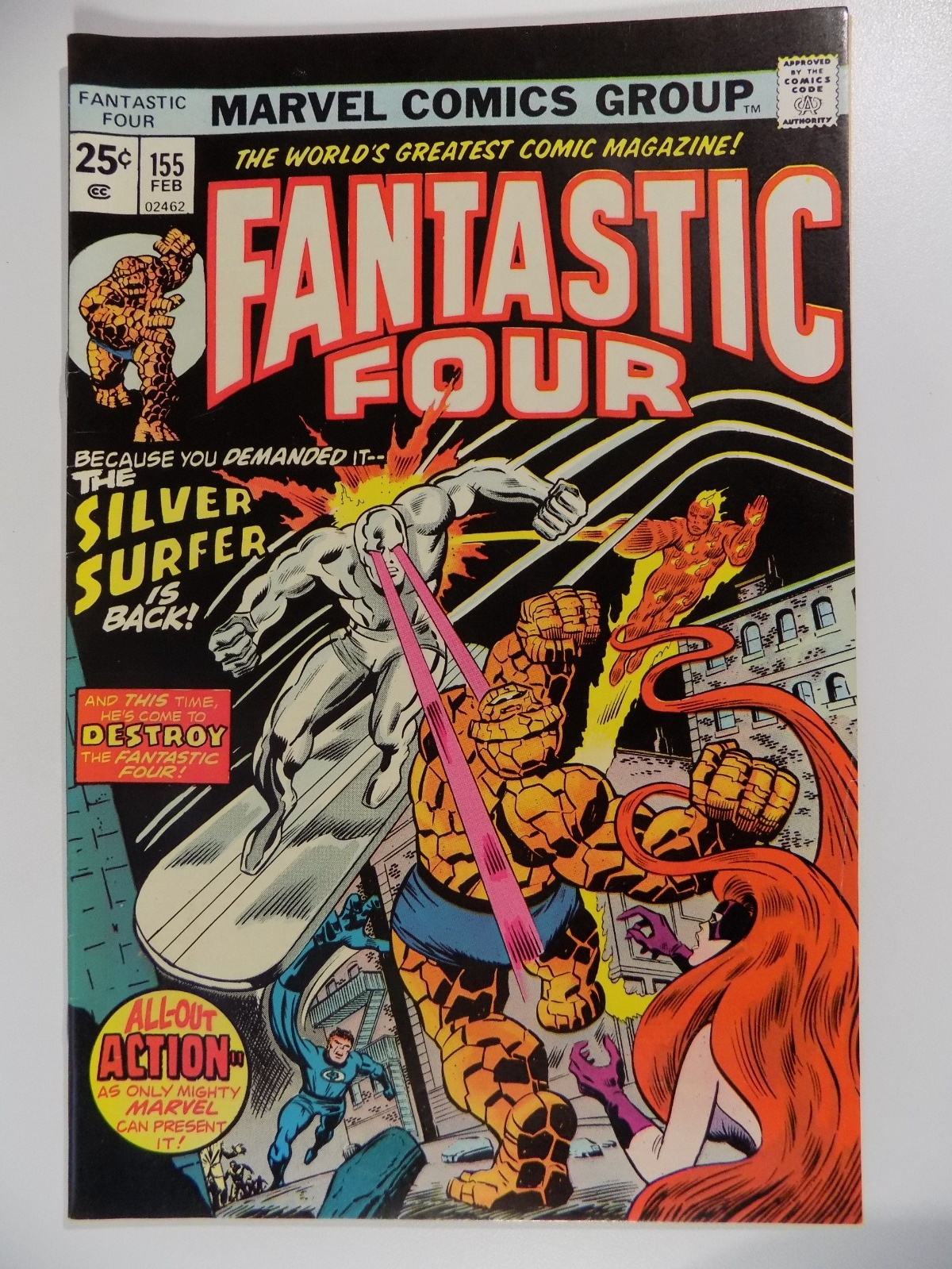 Fantastic Four #155 Marvel Comic February 1975 Very Fine
