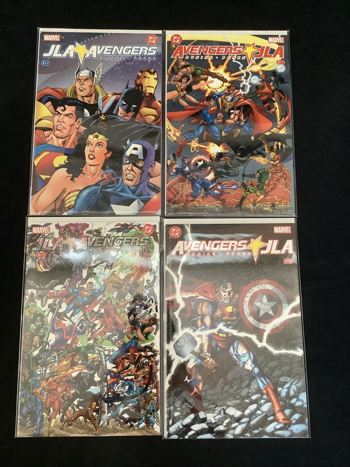 JLA / The Avengers #1-4 Complete Comic Set, Marvel/DC Comics, Busiek/Perez