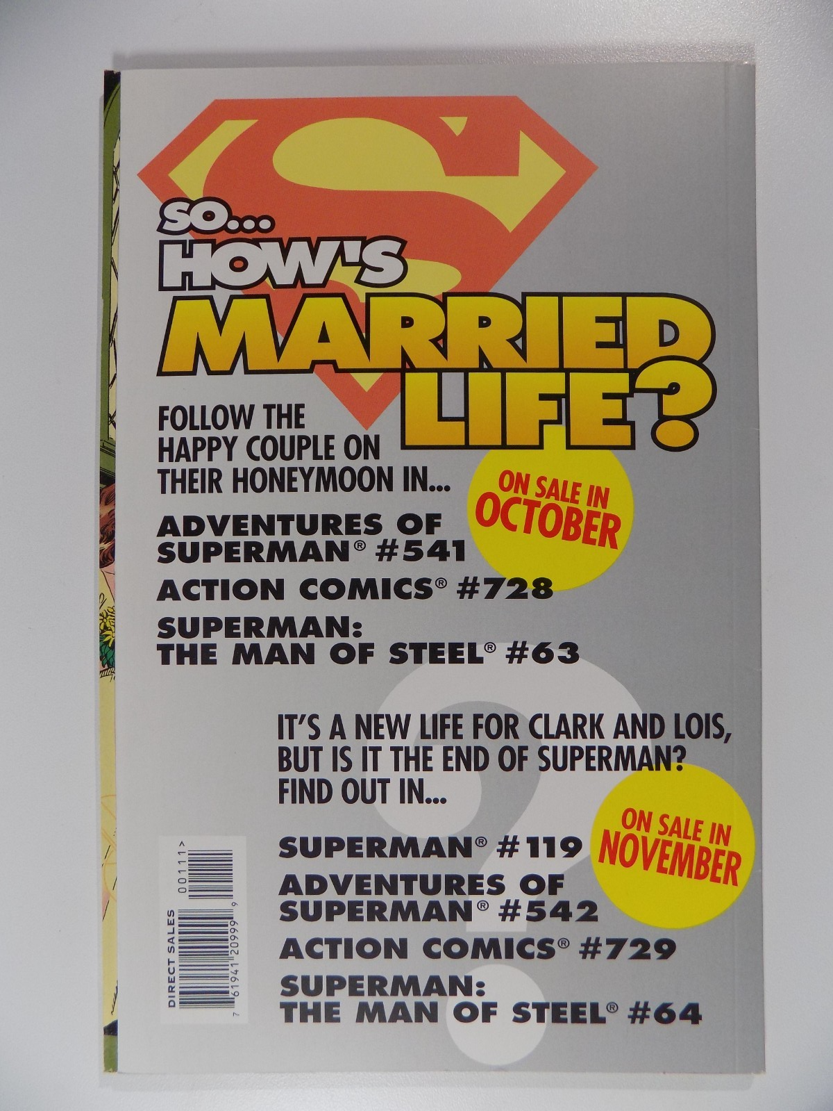 Superman The Wedding Album & Invitation! Ron Frenz Signed w/COA 1000 Made! VF/NM