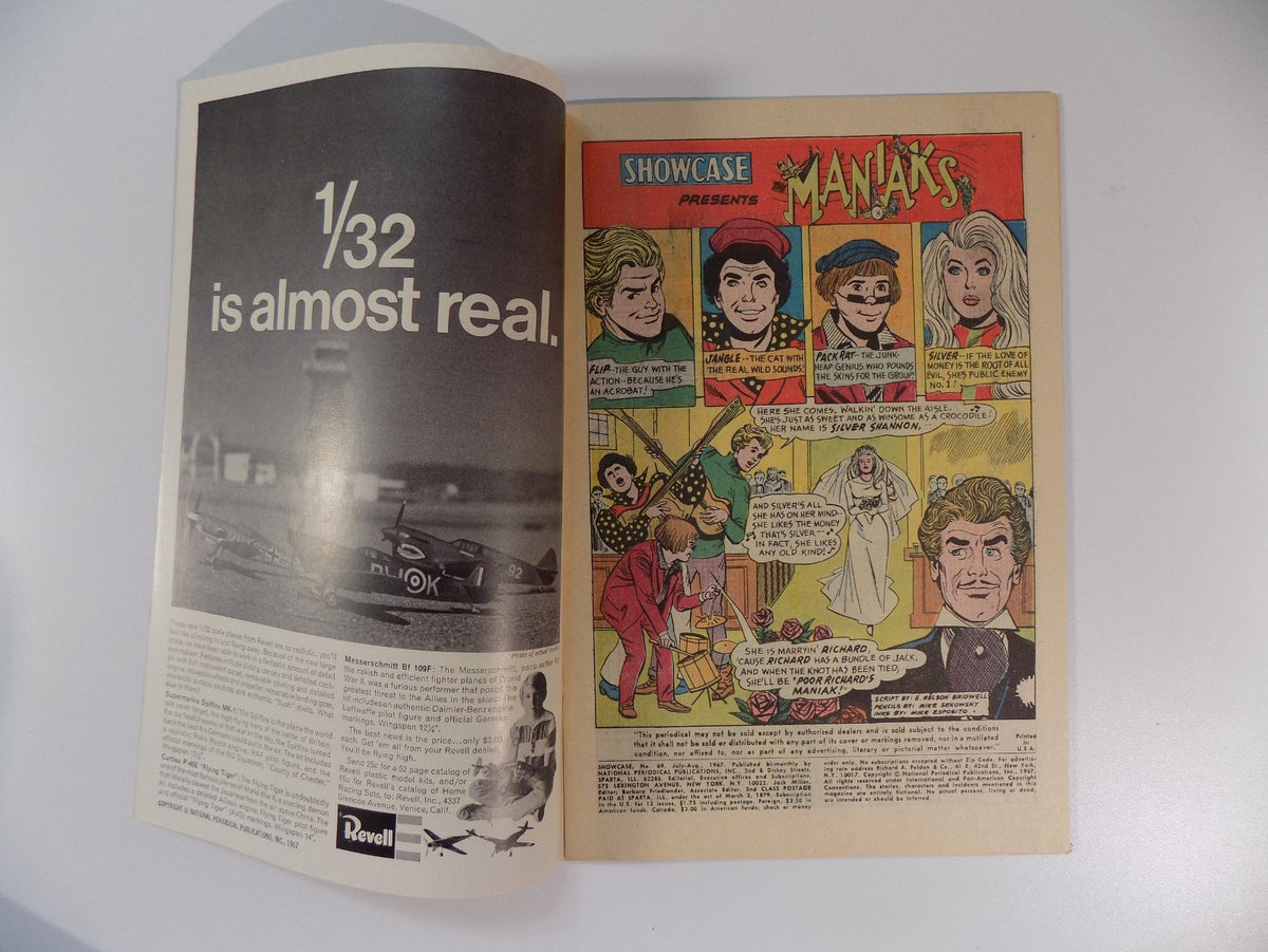 Showcase #69 Maniaks DC Comic August 1967 Very Fine