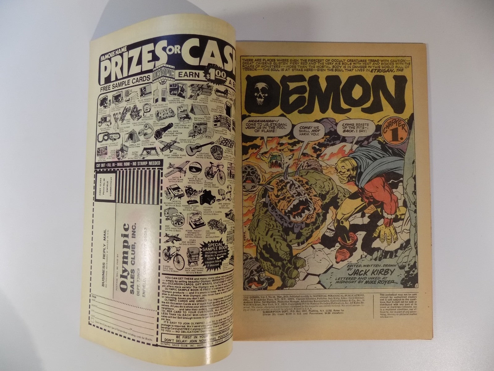 Demon #14 DC Comic November 1973 Very Fine+