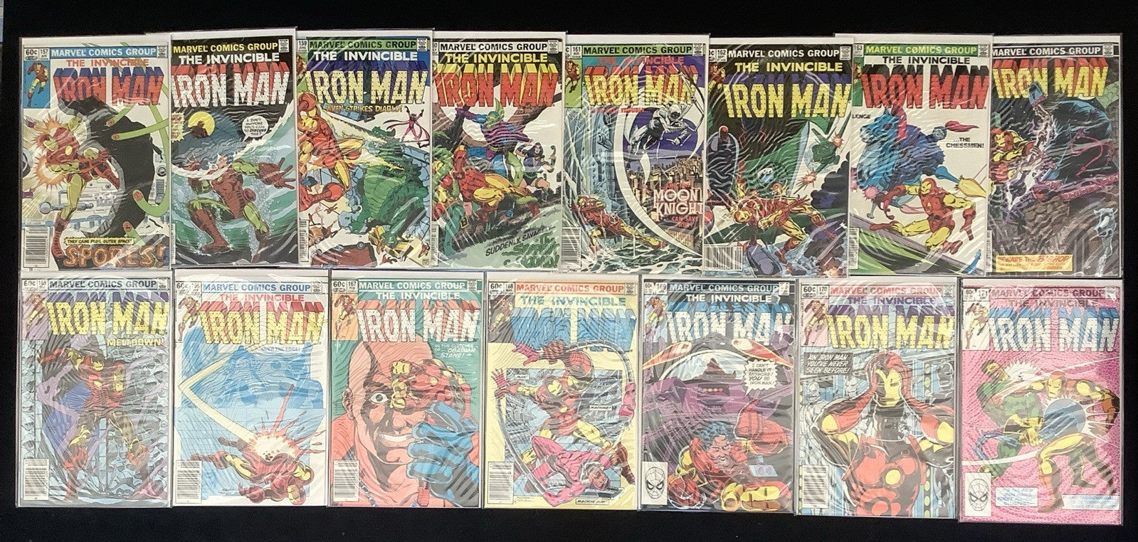 Iron Man #157-186 Comic Lot, Marvel, 1st App Rhodey As Iron Man, Obadiah Stane