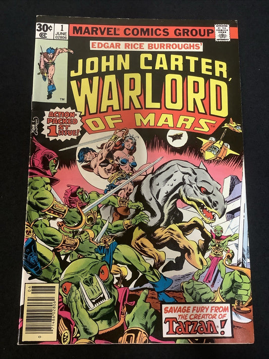 John Carter Warlord of Mars #1 (Marvel Comics June 1977) VF (8.0) Marv Wolfman